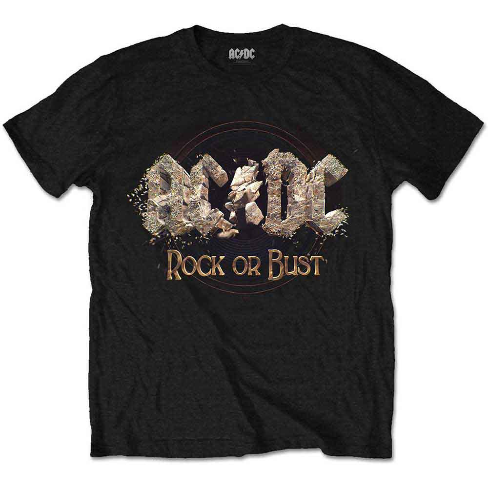 AC/DC Rock Or Bust Vintage Band T-Shirt | Official Licensed Merchandise | Perfect for Concerts & Rock Music Fans
