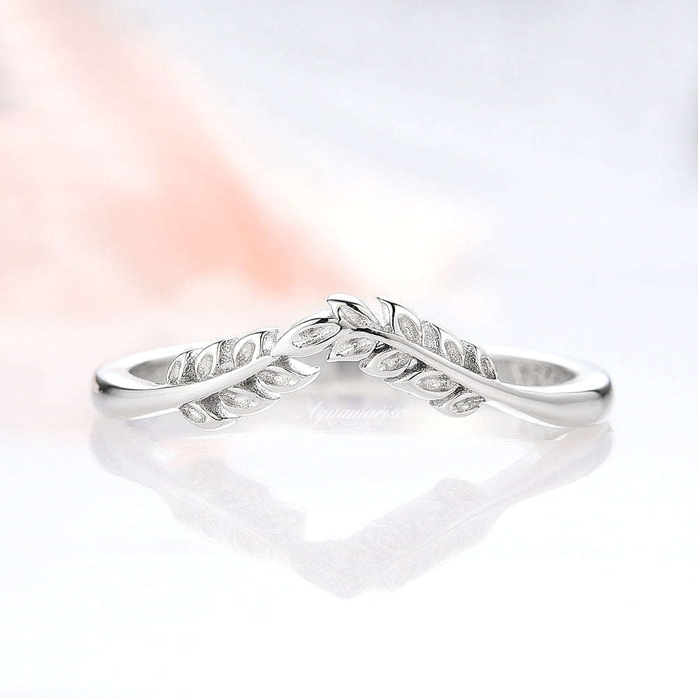 Elegant Filigree Leaf Wedding Band - Sterling Silver Ring for Women, Perfect for Bridal, Engagement, Anniversary & Everyday Wear