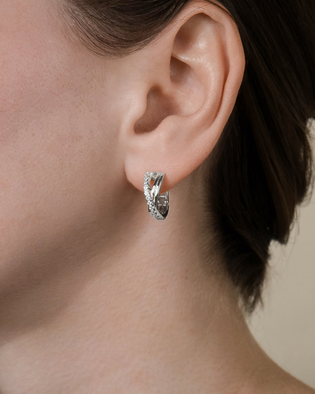 Juliana CZ Hoop Earrings for Women - Sparkling Cubic Zirconia Hinged Hoops - Perfect for Parties, Weddings & Everyday Elegance