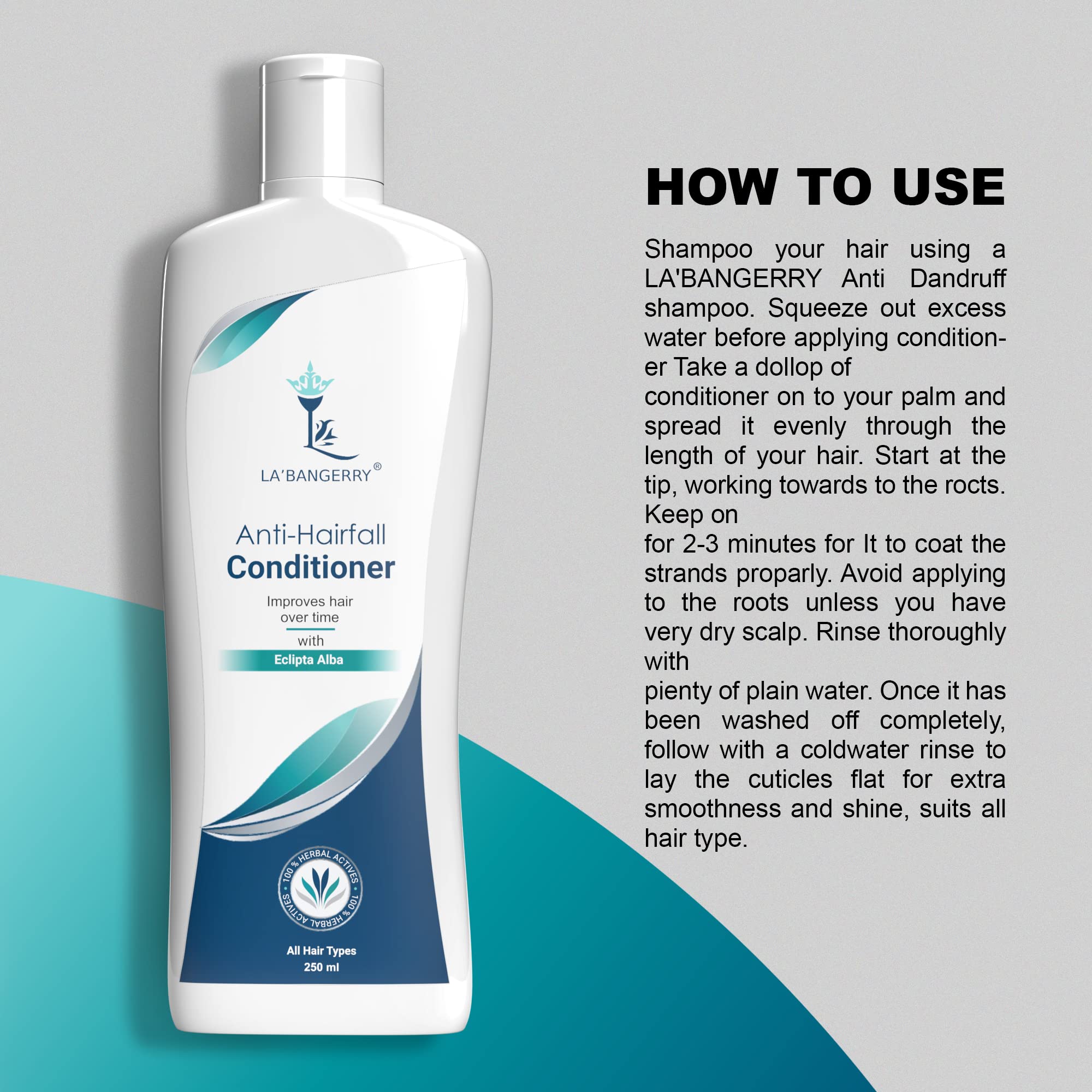 LA'BANGERRY Anti Hair Loss Conditioner for Thinning Hair - Sulfate & Paraben Free Deep Cleansing Treatment - Scalp Refresh & Hair Strengthening Formula - Adds Shine & Volume - 250ml for Men & Women - Perfect for Daily Hair Care & Damaged Hair Repair