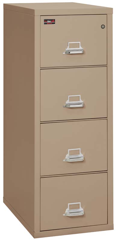 FireKing 4-Drawer Vertical Letter Fireproof File Cabinet - 2-Hour Fire Protection for Important Documents | Office & Home Storage Solution