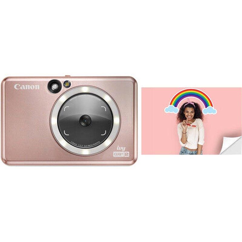 Canon IVY CLIQ2+ Instant Digital Camera & Printer in Rose Gold - Portable Photo Printing for Travel, Parties & Memories