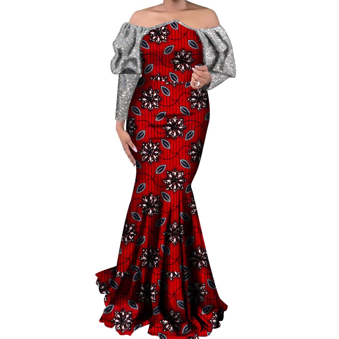 African Dashiki Dresses for Women - Elegant Party & Traditional Clothing Plus Size 24fs1424 M | Perfect for Weddings, Cultural Events & Special Occasions