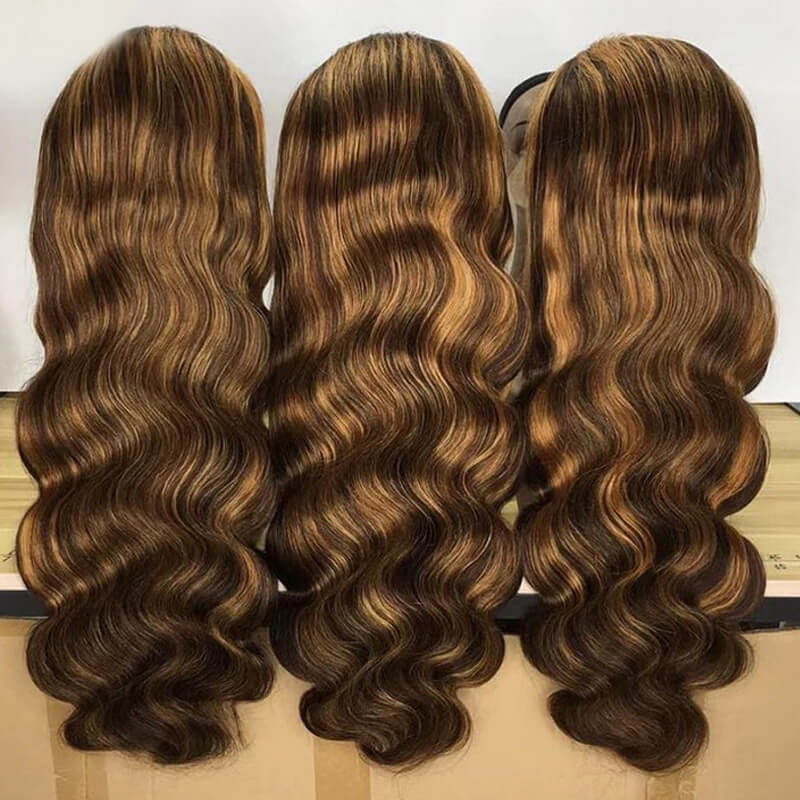 Eullair 28 Inch Body Wave Human Hair Wig with 13x4 Lace Frontal - Natural Wavy Colored Wig for Fall | Affordable & Cost-Effective Choice | Perfect for Daily Wear, Cosplay, and Special Occasions
