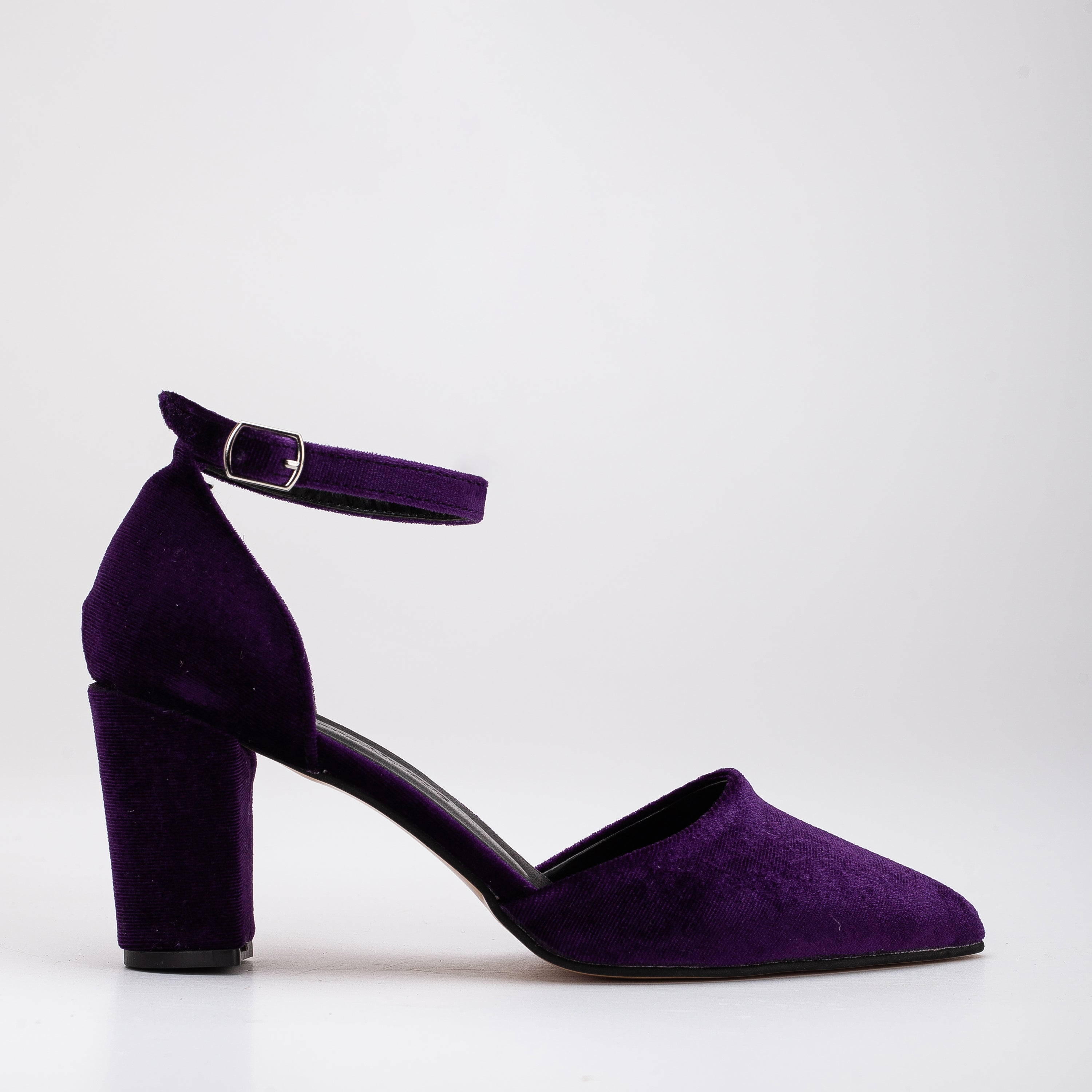 Gisele Elegant Purple Velvet Wedding Shoes for Bride - Perfect for Church Ceremonies, Bridal Showers & Formal Events