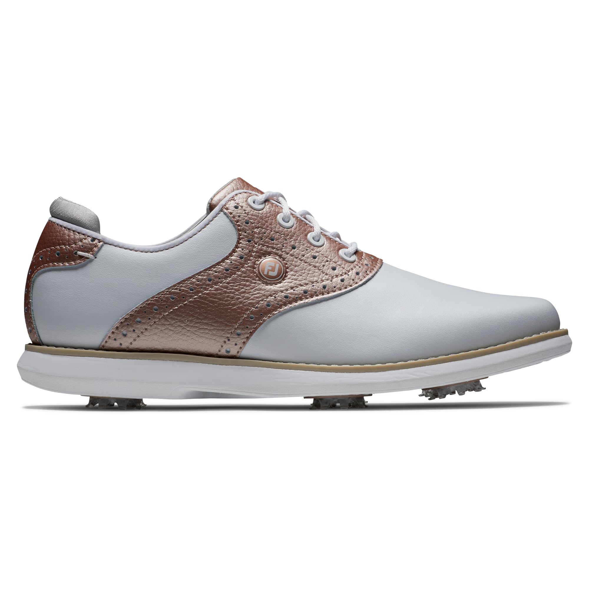 FootJoy Men's Traditions Golf Shoes - Comfortable & Waterproof Spiked Golf Shoes for Men - Perfect for Golf Course & Outdoor Sports