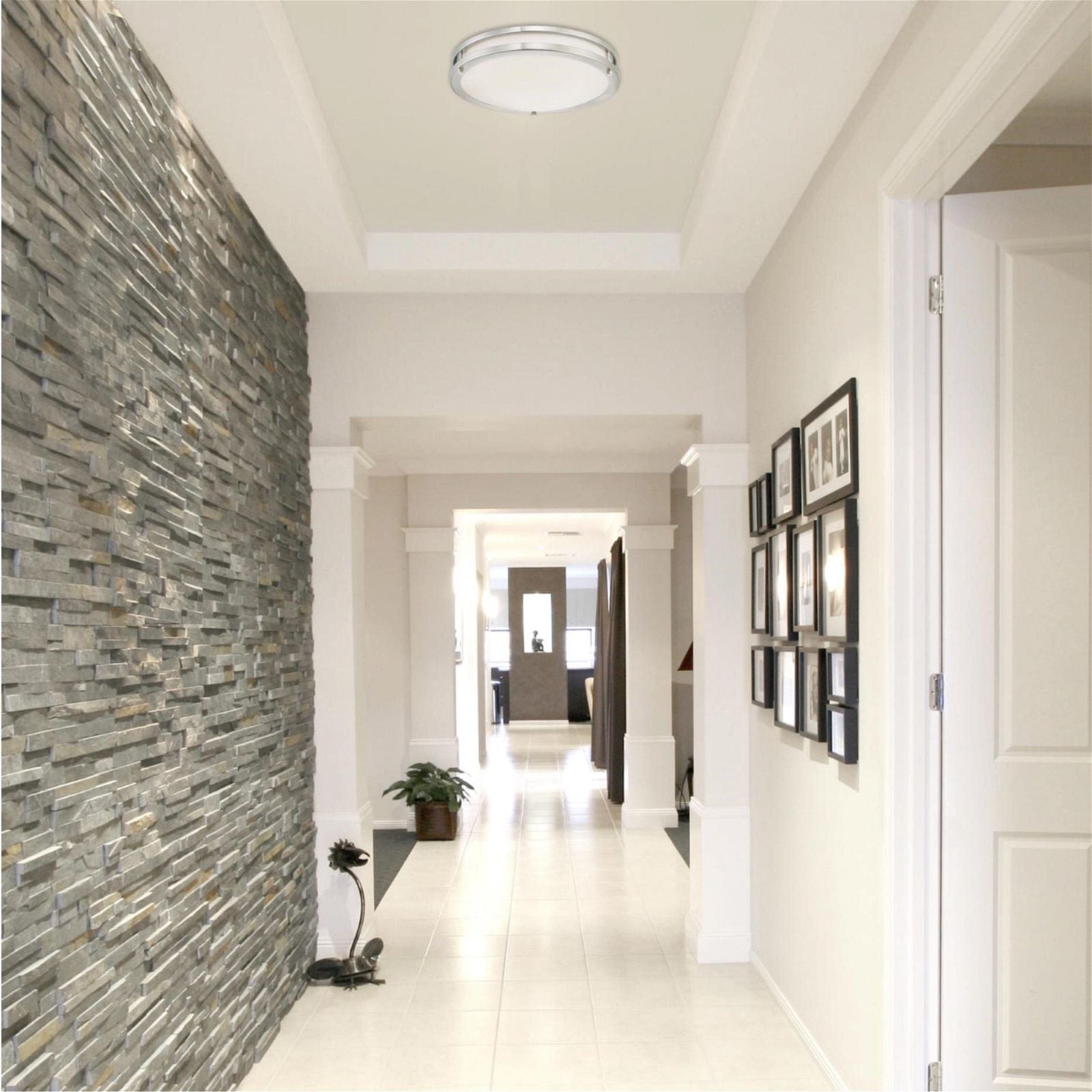Westinghouse Glimmer Ceiling Light - Modern LED Flush Mount Fixture for Bedroom, Living Room & Kitchen | Energy-Efficient Indoor Lighting