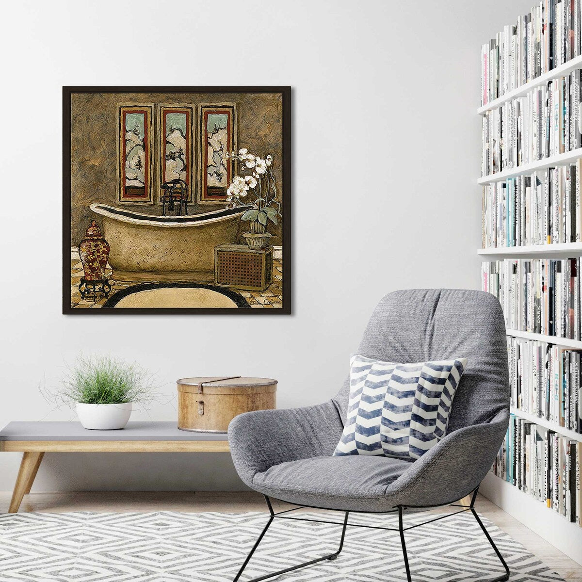 Asian Warmth II Floating Canvas Wall Art - Modern Home Decor for Living Room, Bedroom & Office - Handmade Asian-Inspired Print for Stylish Interior Design