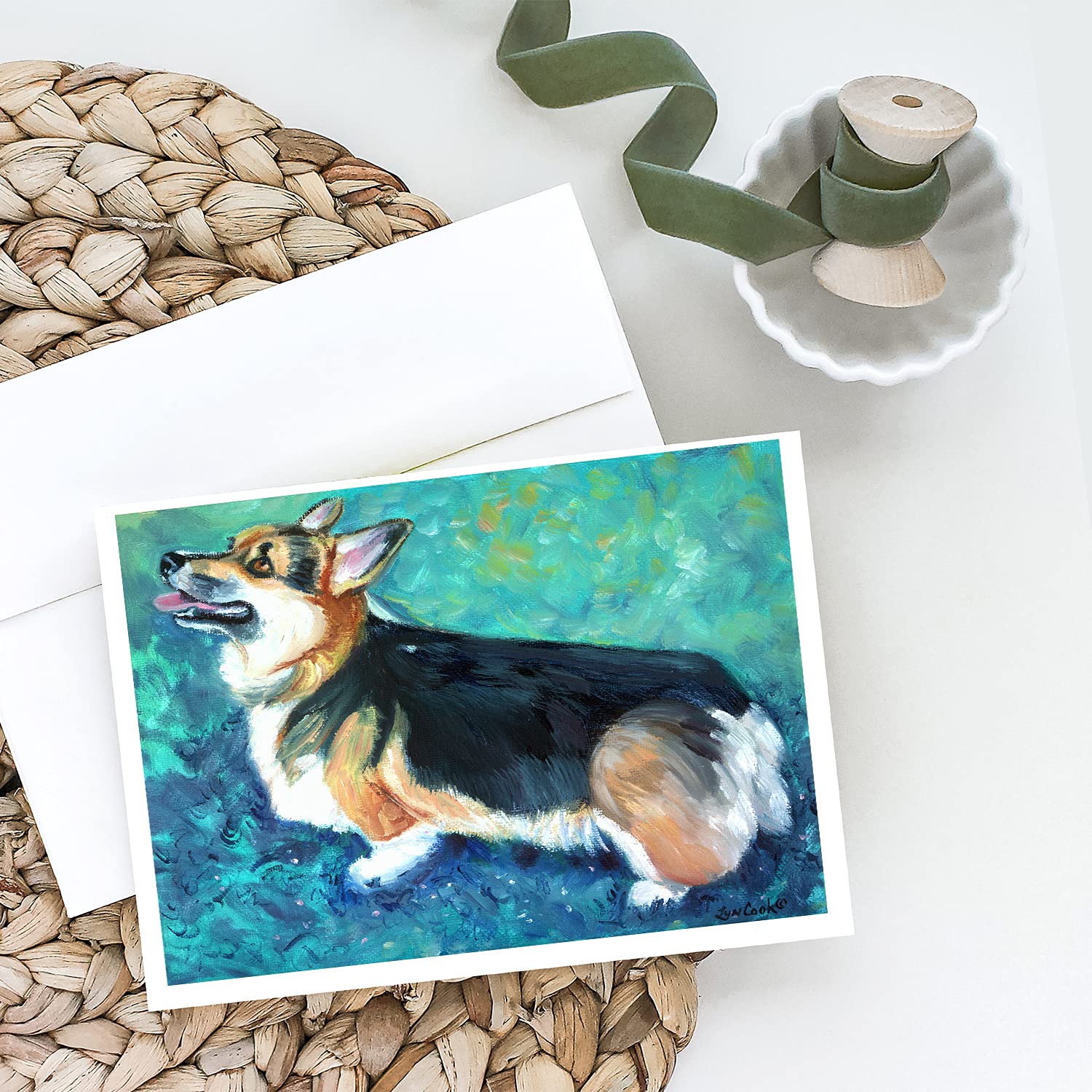 Premium Corgi Pembroke Greeting Cards & Envelopes Set - 8 Blank A7 (5x7) Note Cards for Birthday, Thank You & Special Occasions | Whimsical Dog Lover Stationery