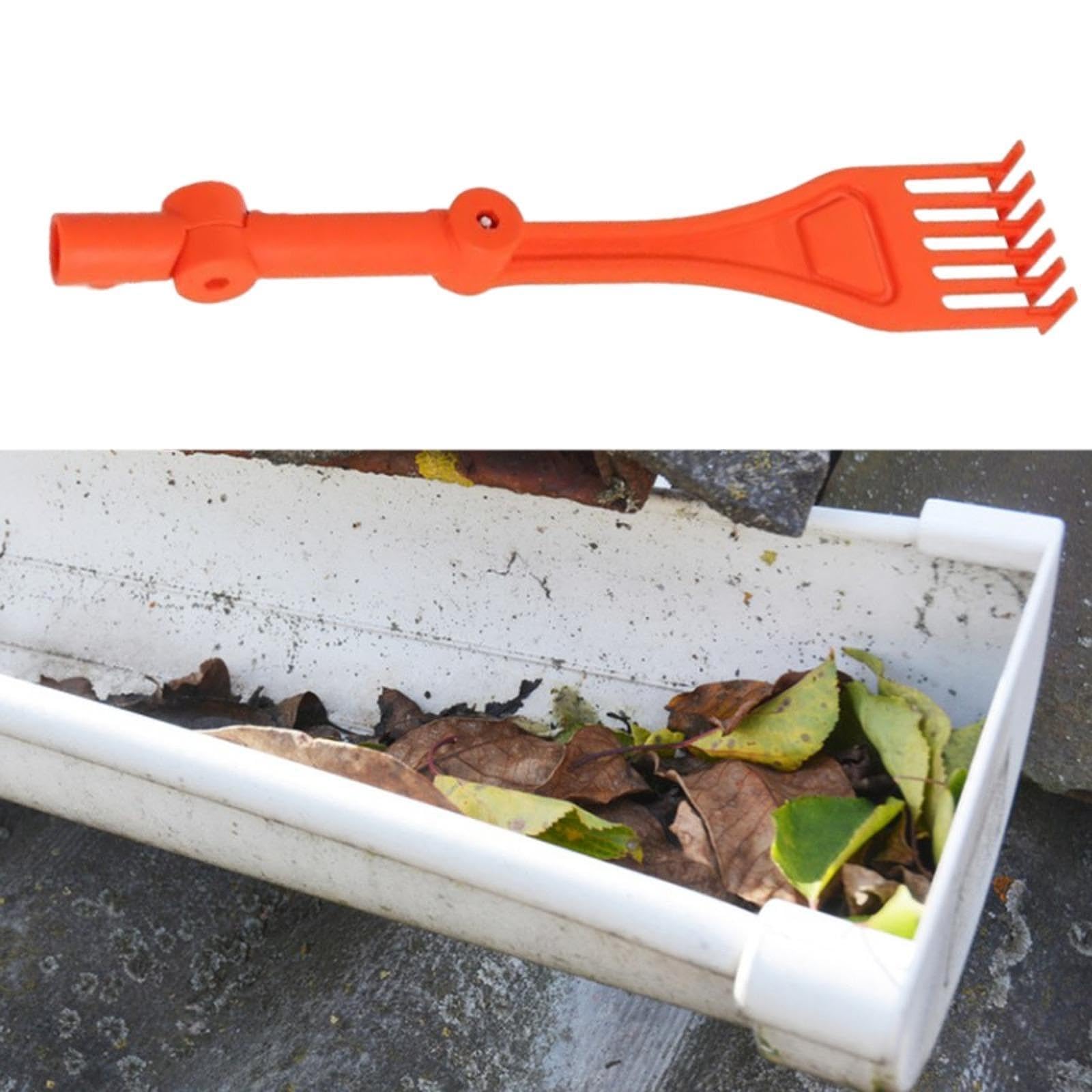 Mini Rake Garden Leaf Remover - Lightweight Roof & Gutter Cleaning Tool for Hard-to-Reach Areas | Perfect for Yard Maintenance, Roof Debris Removal & Outdoor Cleaning Tasks