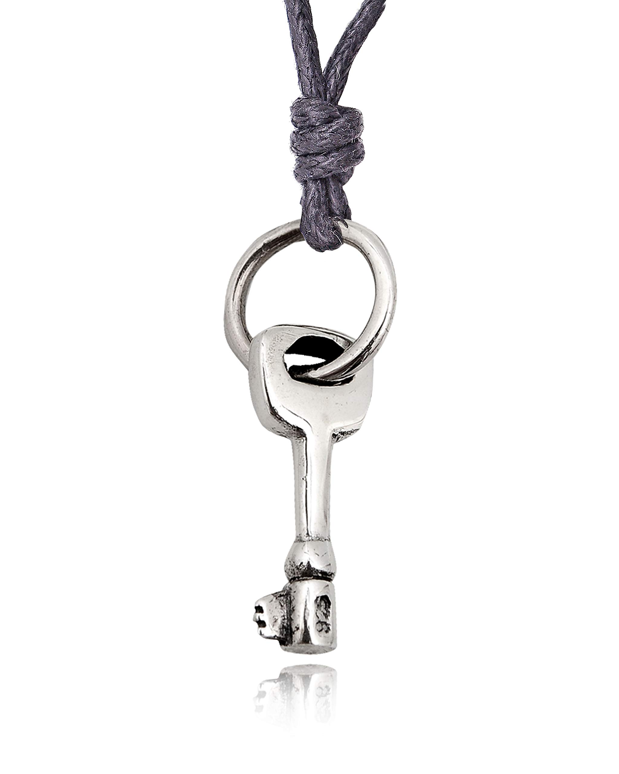 Simple Key 92.5 Sterling Silver Charm Necklace Pendant Jewelry - Elegant Gift for Women, Birthday, Anniversary & Everyday Wear