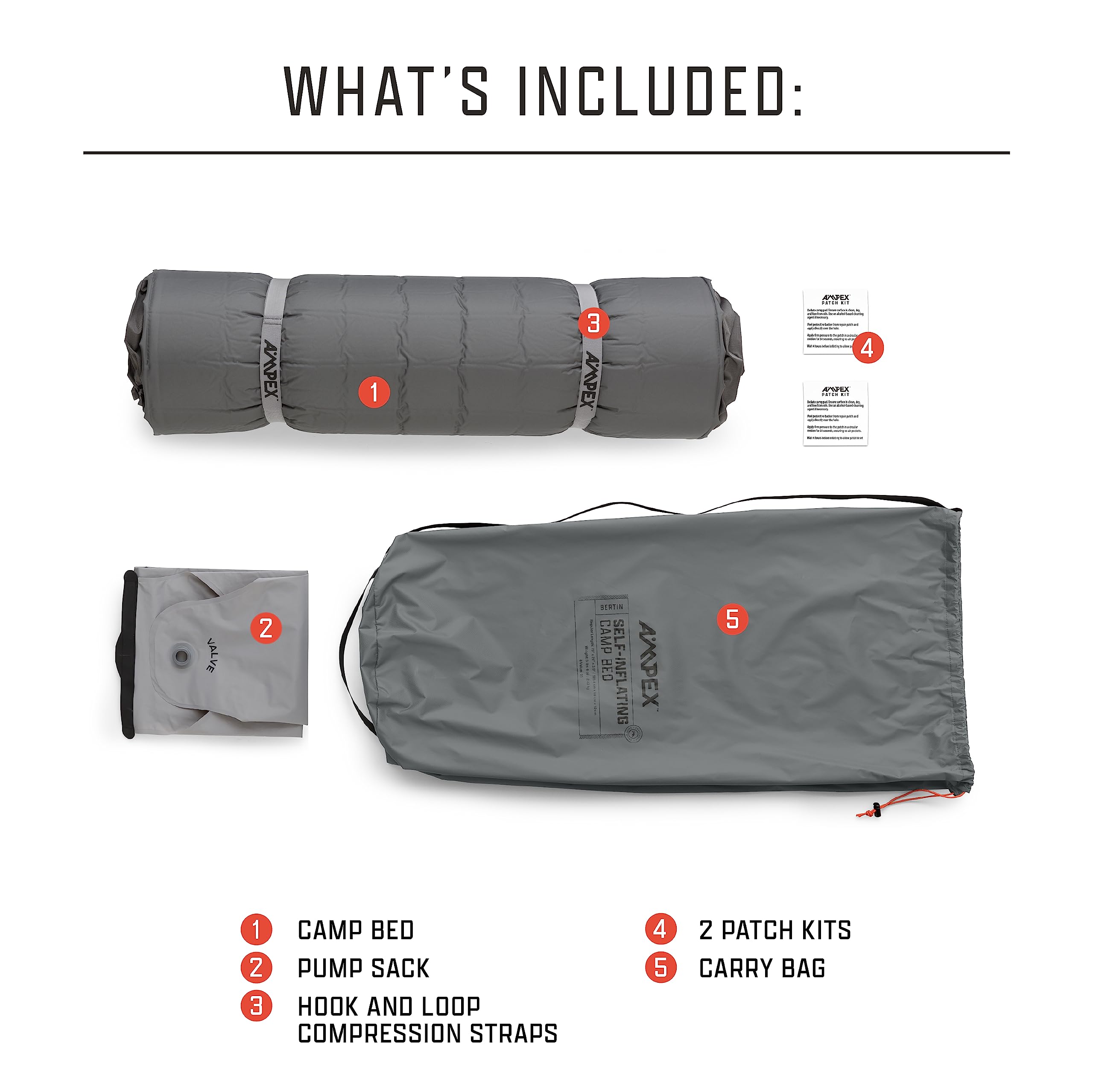 **AMPEK Self-Inflating Camping Bed – Extra Long & Wide Inflatable Sleeping Pad for Camping, Backpacking, Hiking – Lightweight & Portable for Outdoor Adventures**    *(Perfect for Tents, RVs, Backpacking Trips & Guest Beds at Home)*