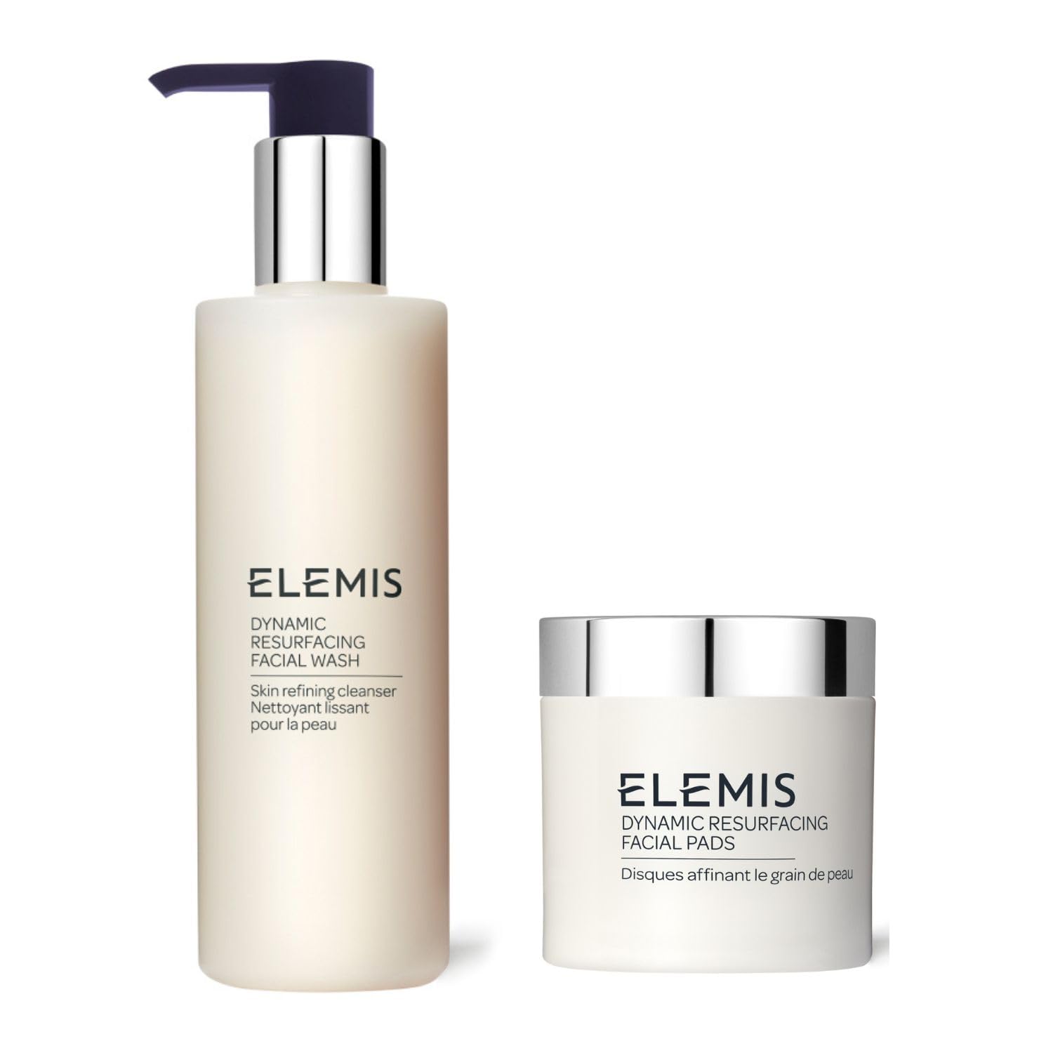 ELEMIS Dynamic Resurfacing Facial Wash & Exfoliating Pads Set - Gentle Face Cleanser & Peel Pads for Smooth Skin - Perfect for Daily Skincare Routine & Travel Skincare Essentials