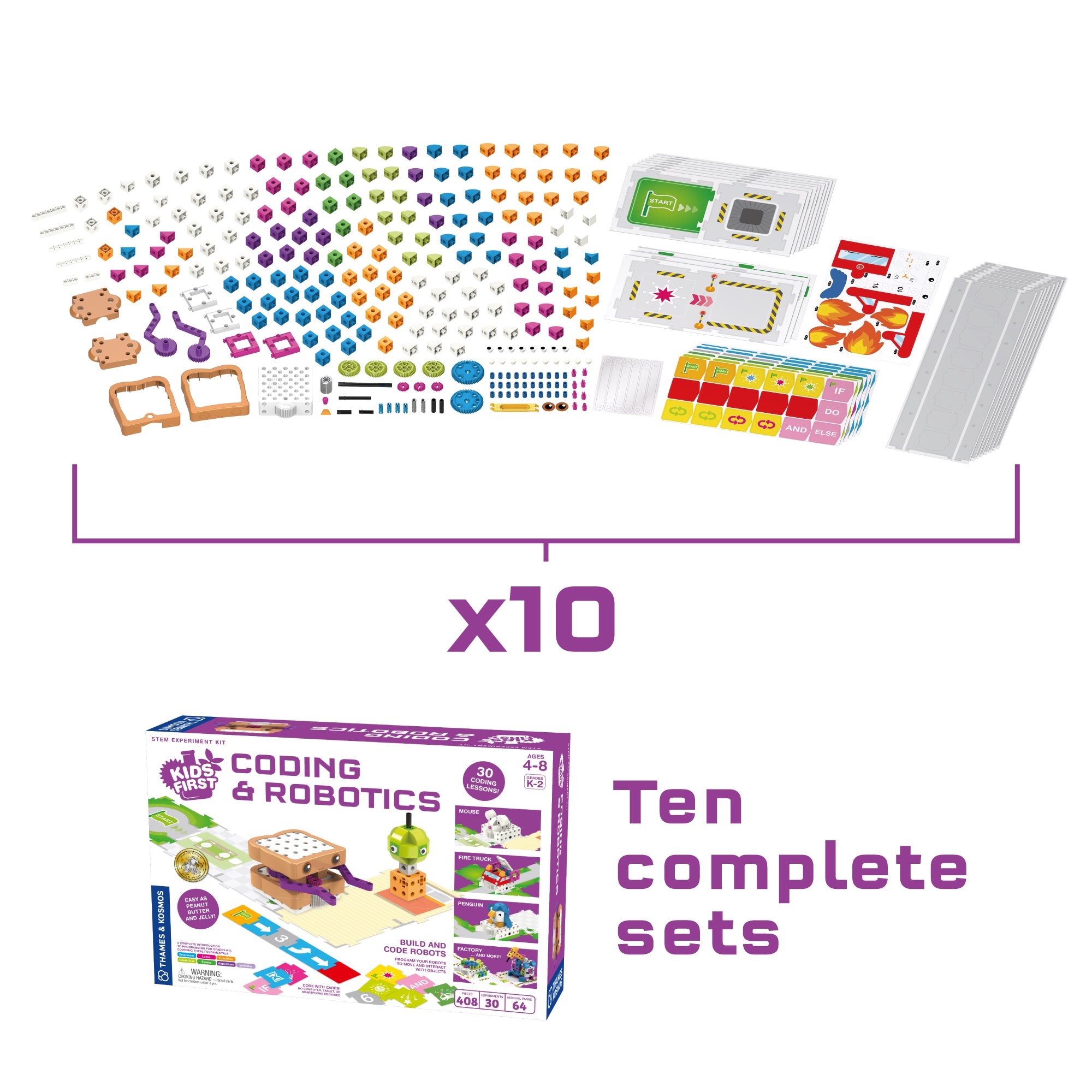 Kids First Coding & Robotics Classroom Bundle - 10 Pack STEM Learning Kit for Elementary Students | Perfect for Classrooms, Homeschooling & STEM Education
