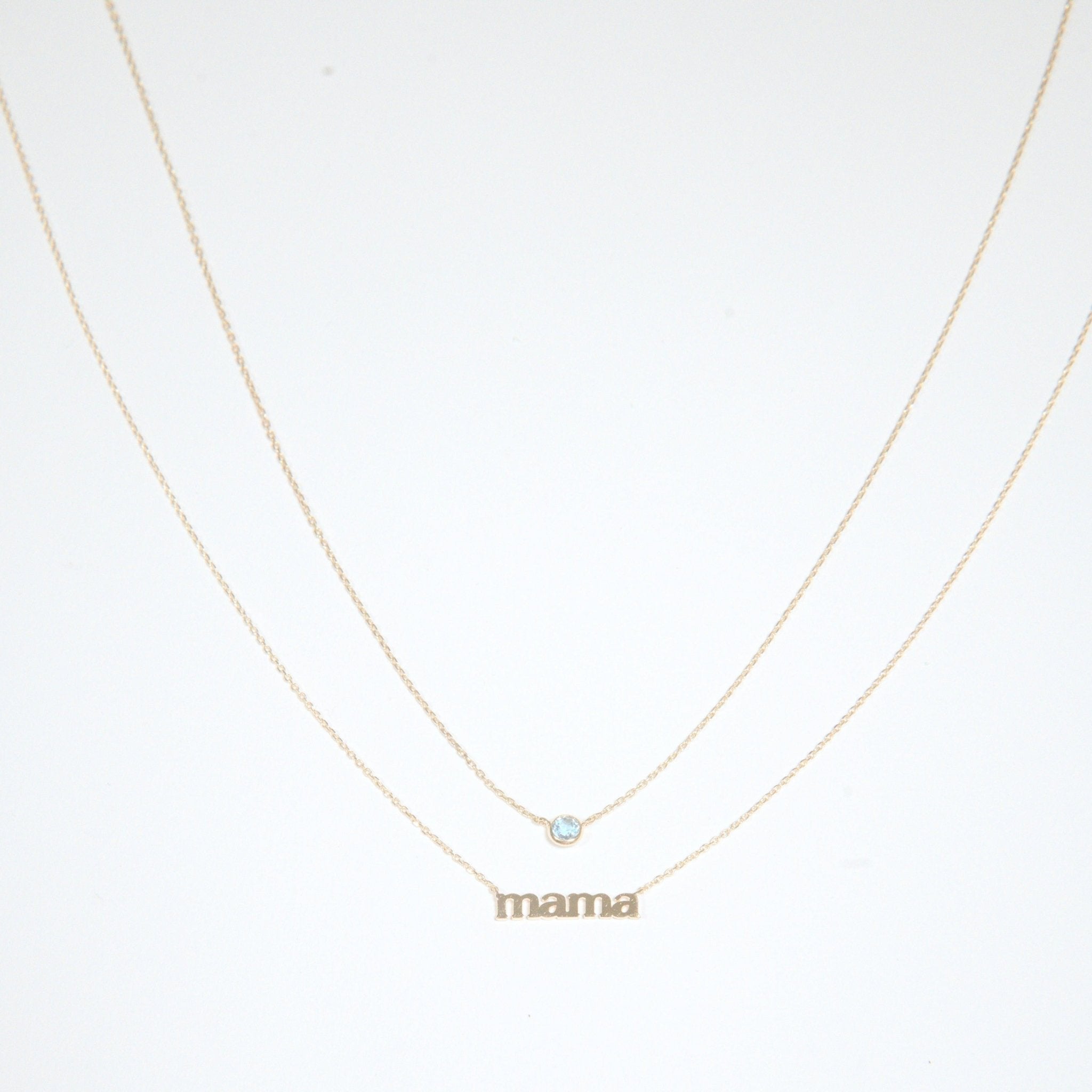 14K Solid Yellow Gold Aquamarine Pendant Necklace - Elegant Bezel Setting for Women, Perfect for Weddings, Anniversaries & Special Occasions