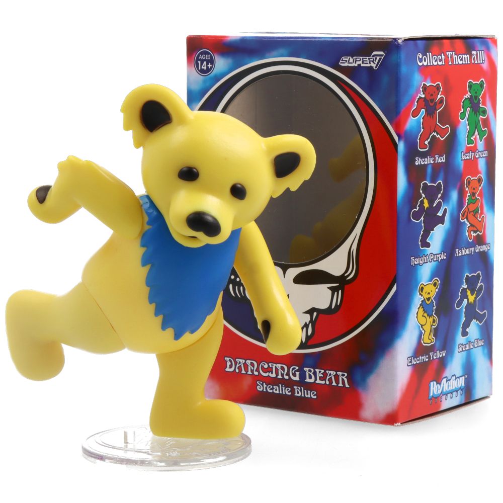 Grateful Dead Dancing Bears ReAction Figure - Vintage Collectible Toy for Music Fans & Grateful Dead Merchandise Lovers - Perfect for Display, Gifts, and Deadhead Collections