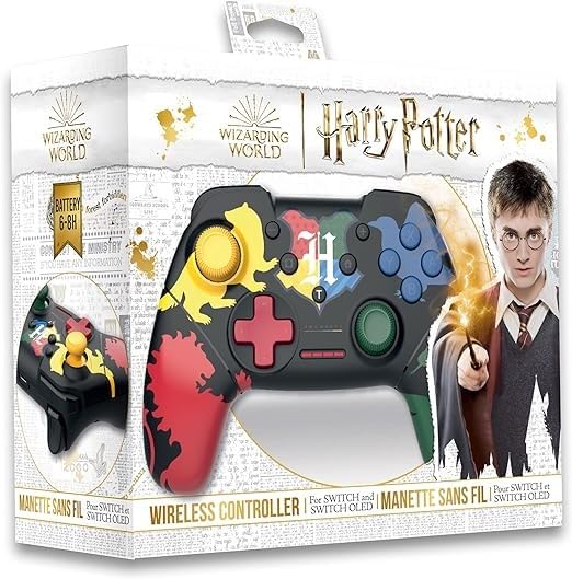 Harry Potter Wireless Controller - Freaks and Geeks Edition with 4 Hogwarts House Designs | Perfect for Gaming, Collecting, and Harry Potter Fan Gifts