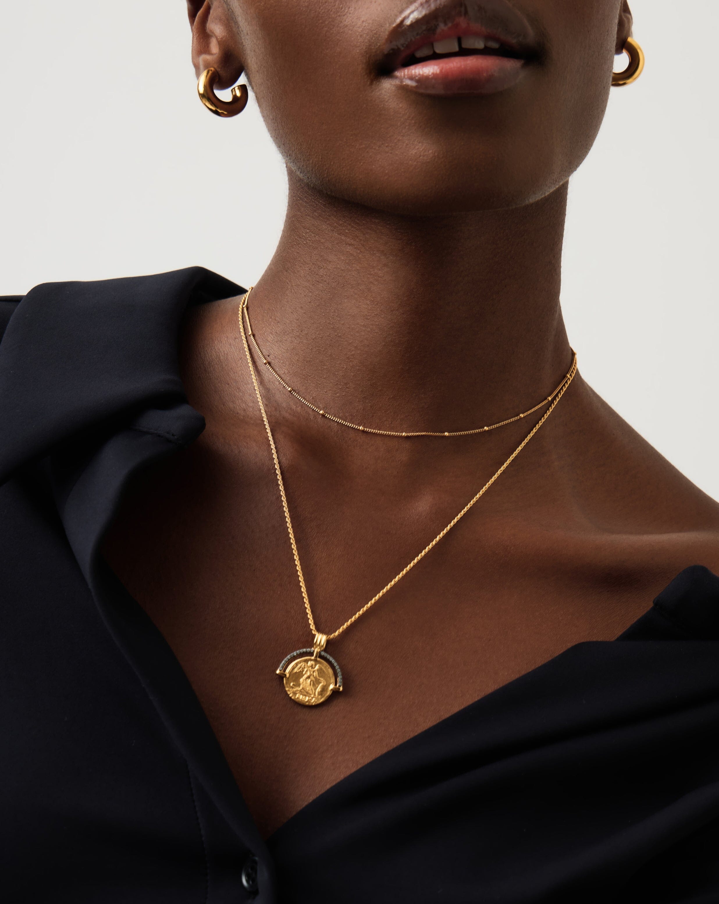 18K Gold Vermeil Bobble Chain Choker Necklace - Elegant Layering Piece for Women, Perfect for Date Nights & Special Occasions