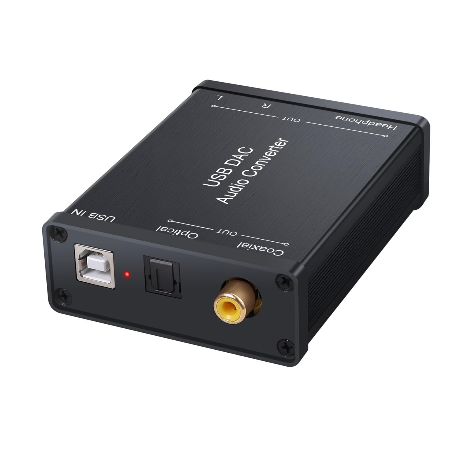 USB Sound Card DAC Converter with Coaxial/Optical Digital Output for Windows, Mac, and More - Ideal for Home Theater, Gaming, and Studio Recording
