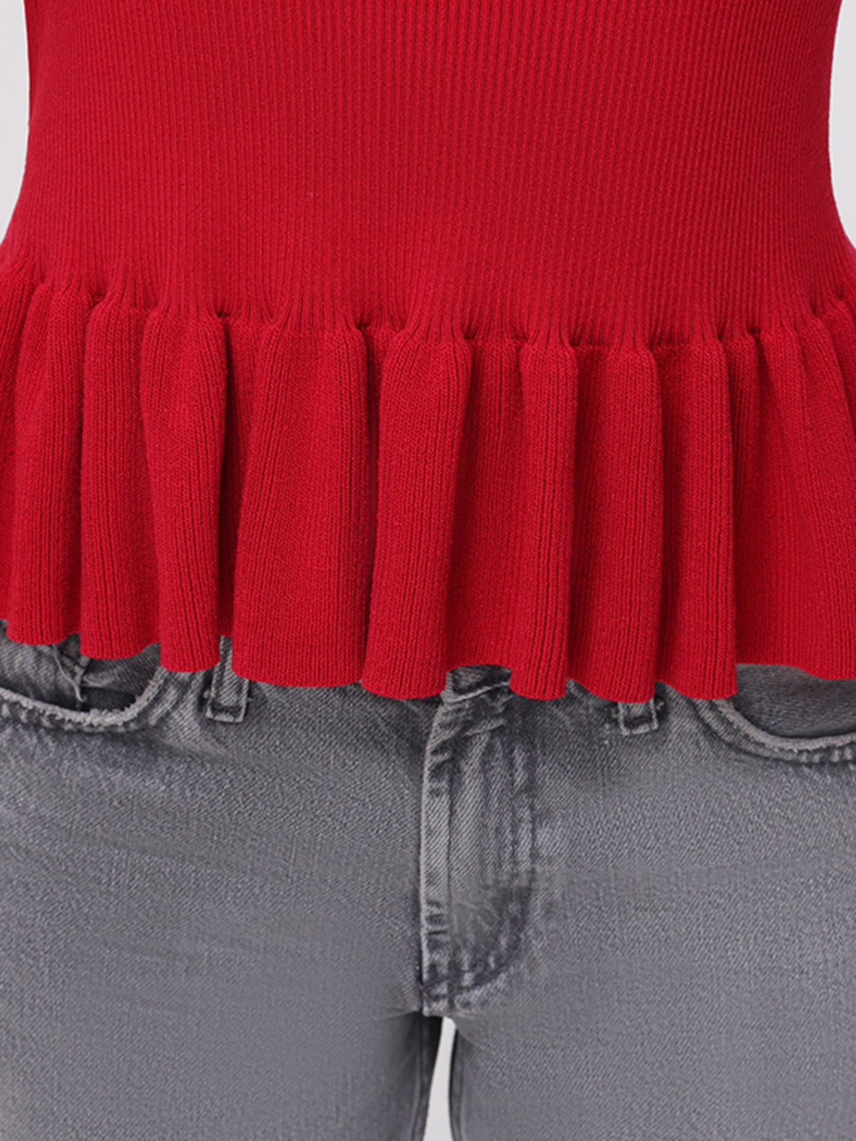 Morgan Off Shoulder Peplum Sweater for Women - Elegant Knit Top for Casual Wear, Date Night & Office Outfits | Trendy Fall Winter Fashion