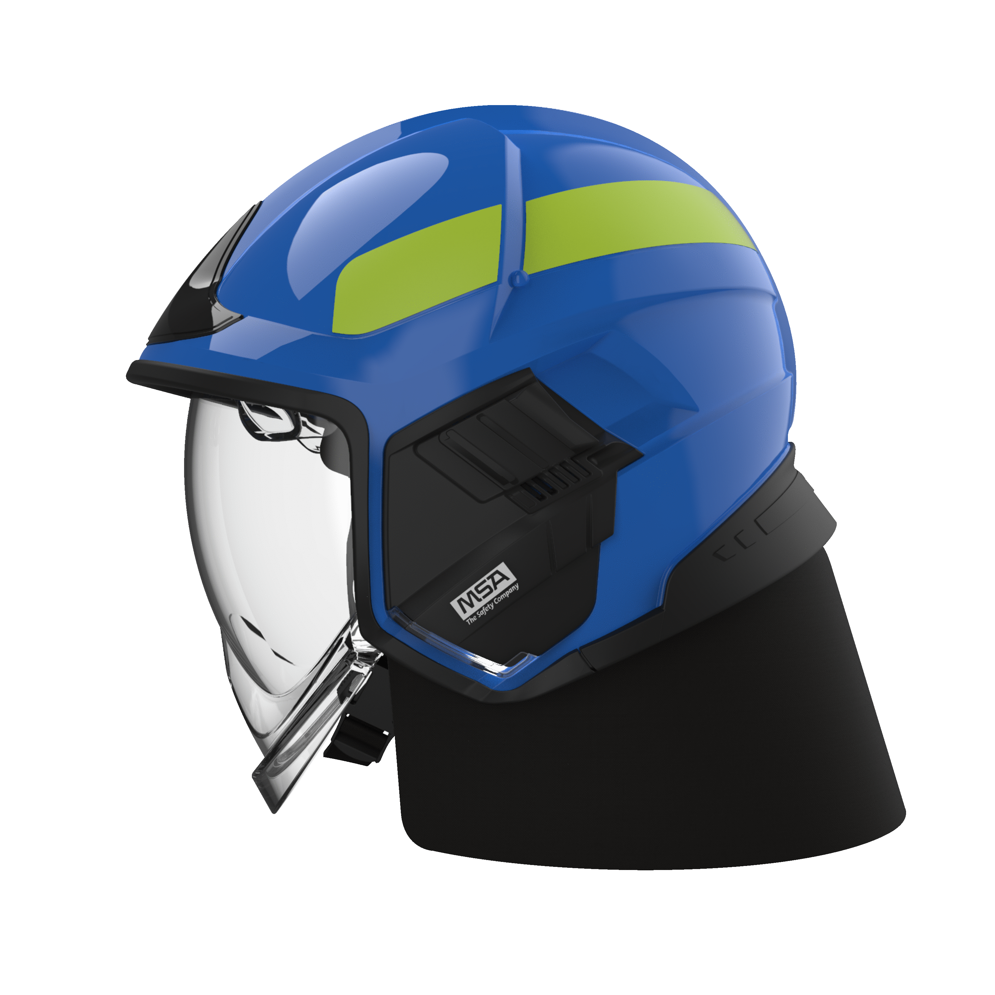 CAIRNS XF1 Modern Firefighter Helmet - Blue Gloss Finish | NFPA Certified Safety Gear for Firefighters & First Responders | Ideal for Emergency Rescue & Firefighting Scenes
