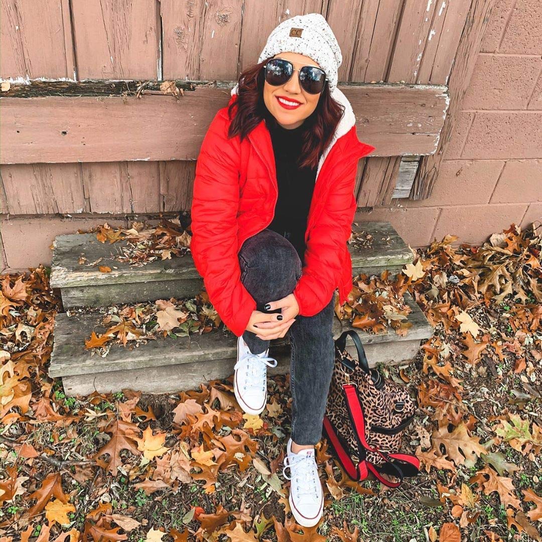 Funky Junque Matching 2-Pack: Oversized Beanie & Infinity Scarf Set - Confetti Ivory | Winter Accessories for Women, Cozy Outfit Combo for Cold Weather Fashion