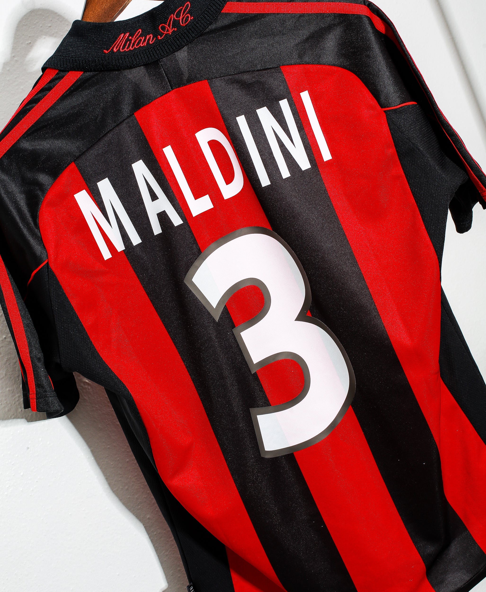AC Milan Home Jersey 2000 #3 Paolo Maldini - Authentic Soccer Shirt for Fans & Collectors - Perfect for Matchdays, Gifts & Retro Sports Fashion