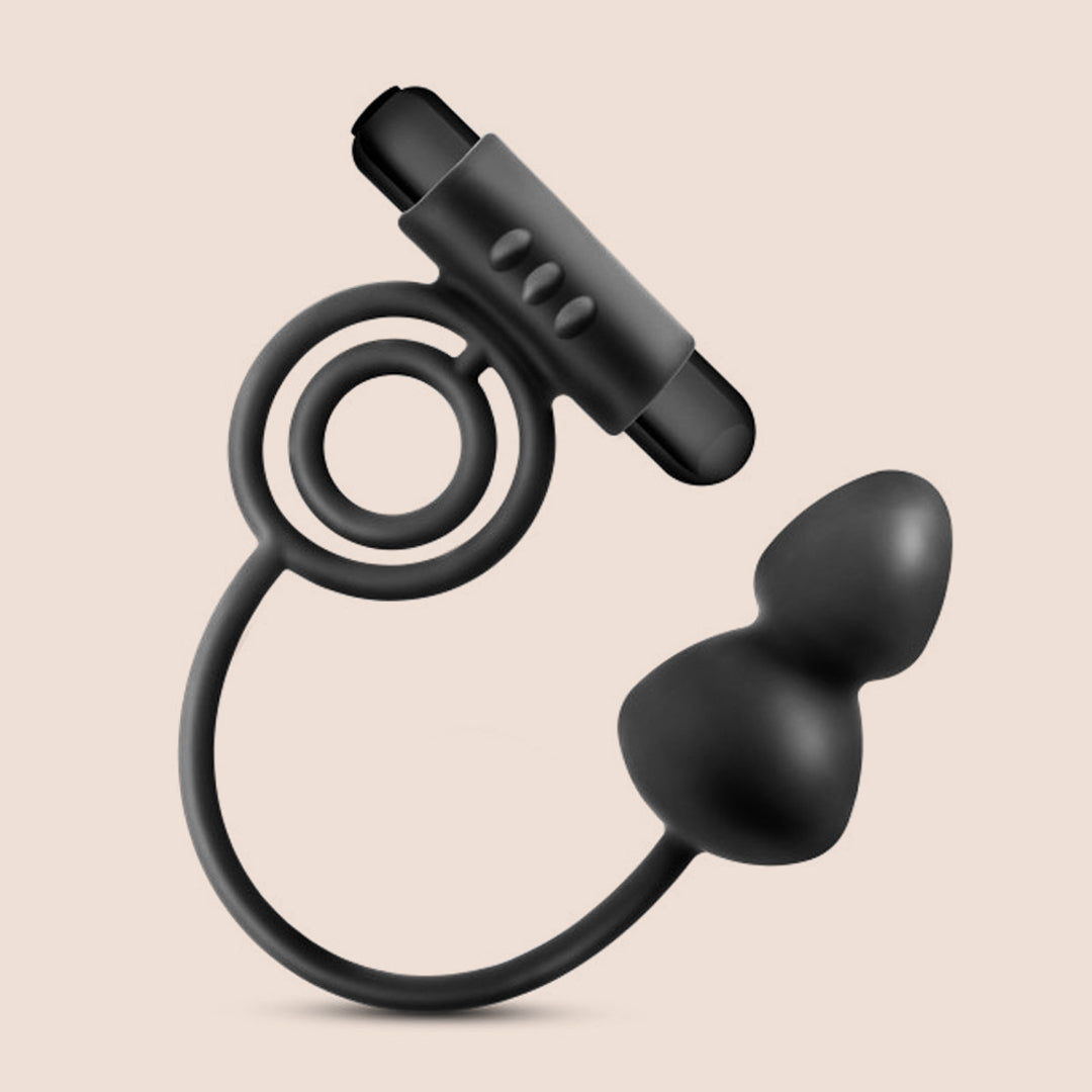 Vibrating Silicone Anal Balls with C-Ring - Pleasure Beads for Couples & Solo Play - Perfect for Anal Training & Sensual Exploration