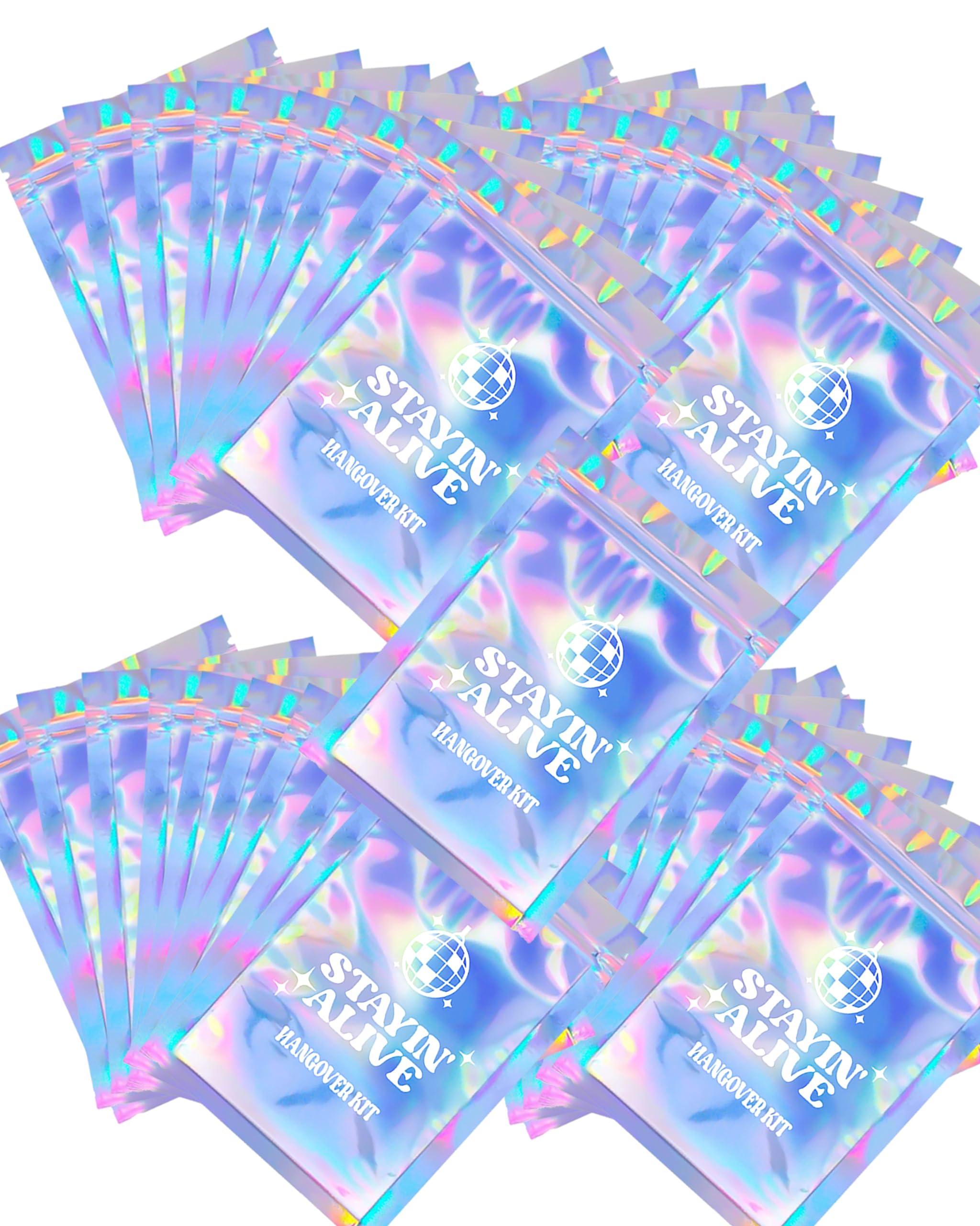 50 Pcs Holographic Bachelorette Party Favor Bags (5