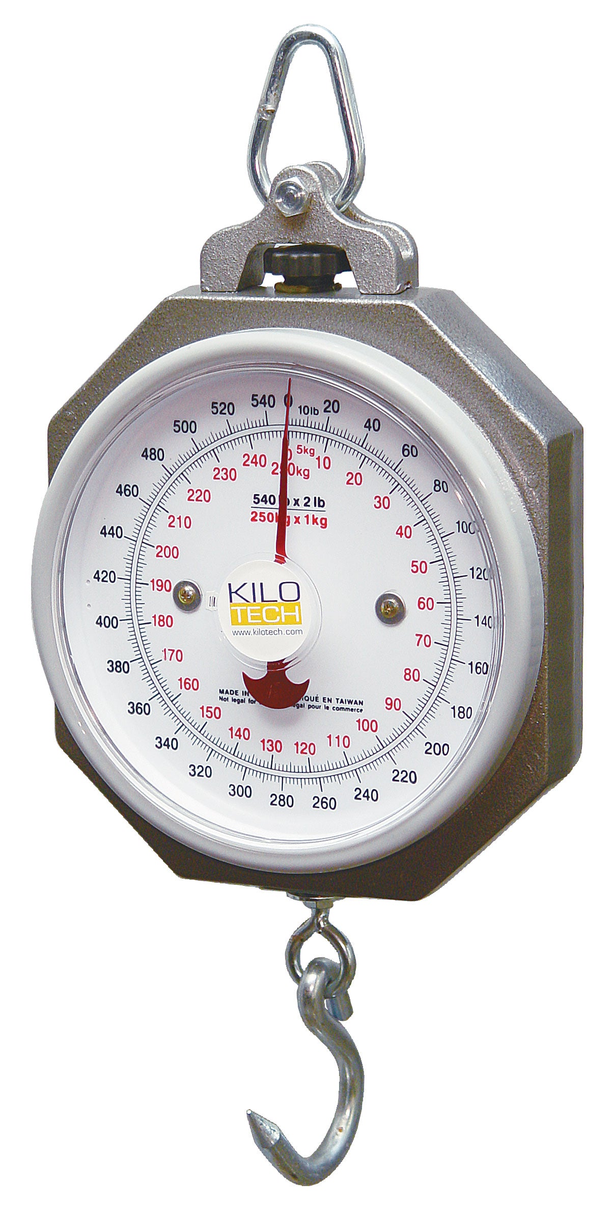 Kilotech KHS C3120 Industrial Hanging Scale 250 lb Capacity - Heavy Duty Crane Scale for Warehouses, Shipping, Logistics & Construction (113 kg/250 lb)