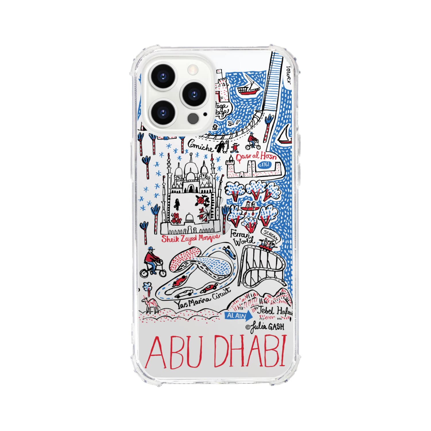 OTM Essentials Abu Dhabi Cityscape Travel Phone Case - Durable Protective Cover for iPhone & Samsung - Perfect for Travel, Adventure & Everyday Use