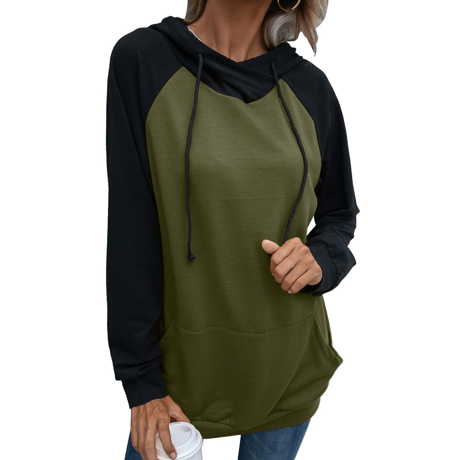 Women's Long Sleeve Hoodie - Soft Fleece Pullover Sweatshirt for Fall & Winter | Casual Athletic Wear for Running, Yoga & Lounge | Fashionable Streetwear Tops