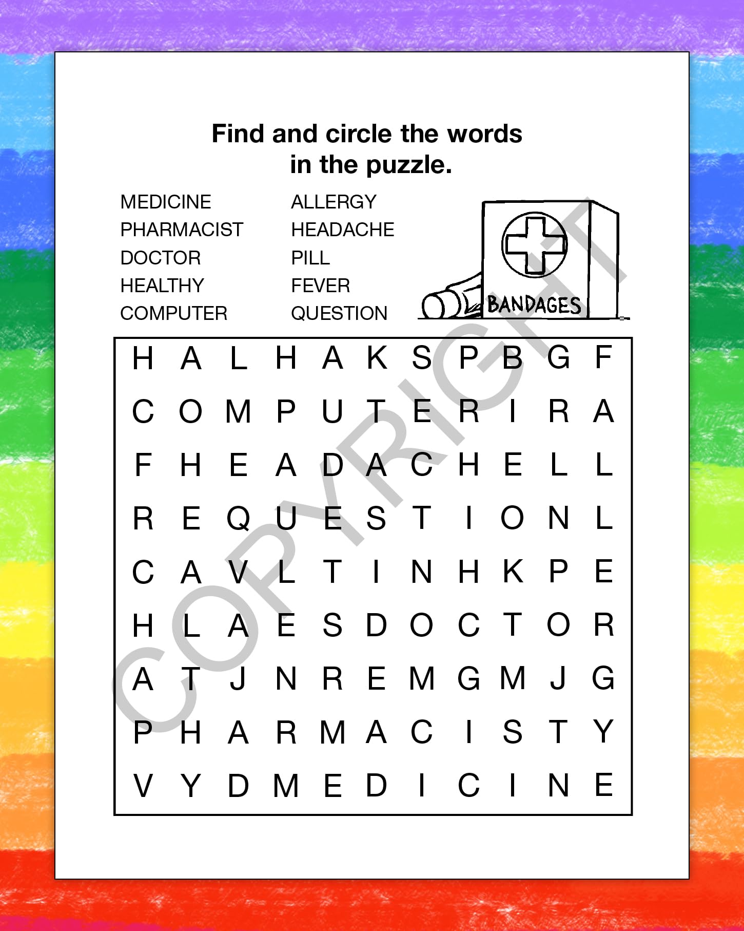 ZOCO Custom Coloring Books - 250 Bulk Pack (No Crayons Included) - Pharmacy Theme Educational Activity Books for Kids - Perfect for Pharmacist Supplies, Drug Store Gifts & Classroom Learning Activities