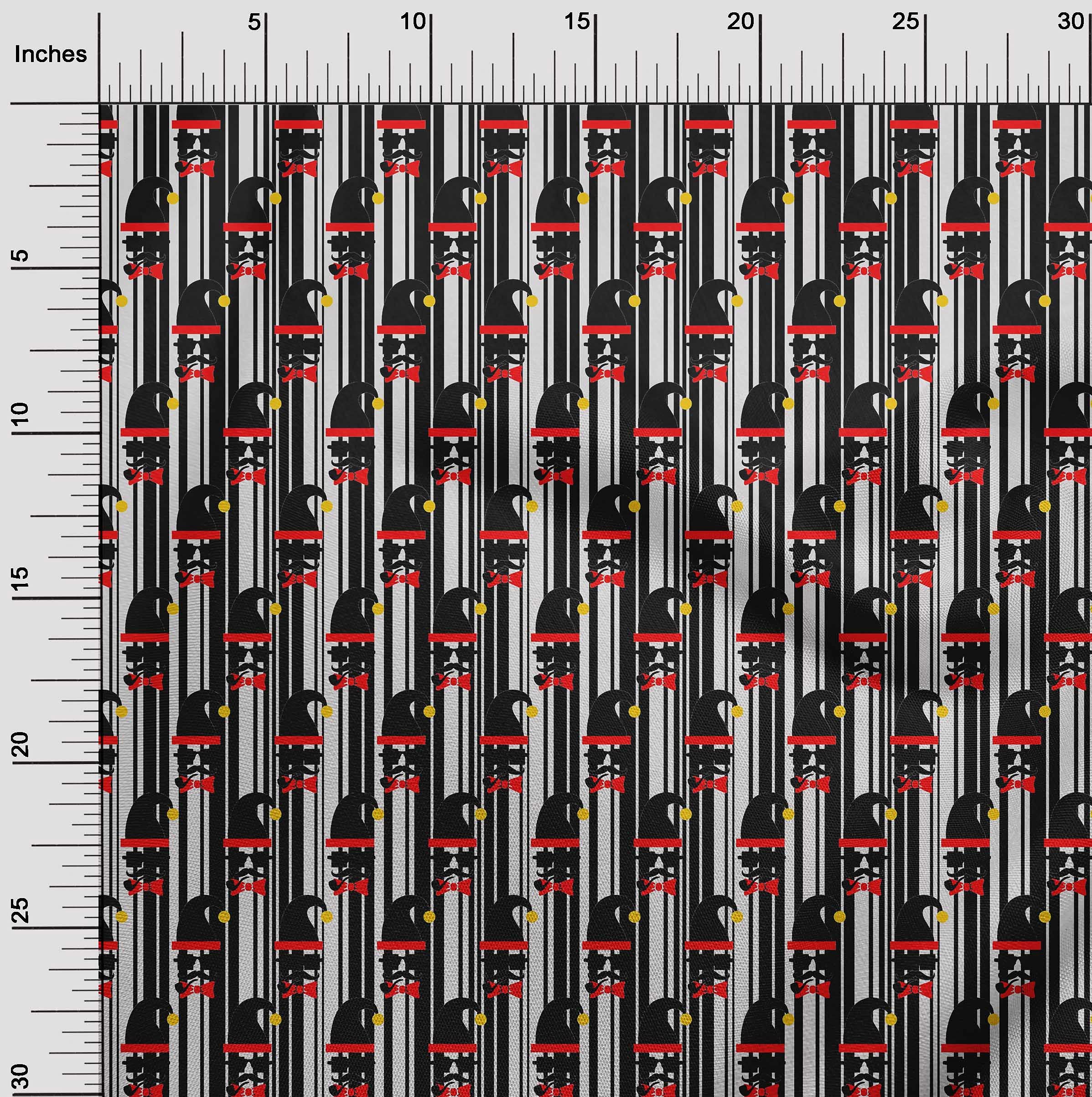 Premium 100% Cotton Jersey Black Christmas Dress Fabric - 58 Inch Wide Printed Material by The Yard | Holiday Party Wear, DIY Costumes, Seasonal Decorations