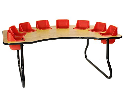 Oak Top, Red Seat, Black T-mold