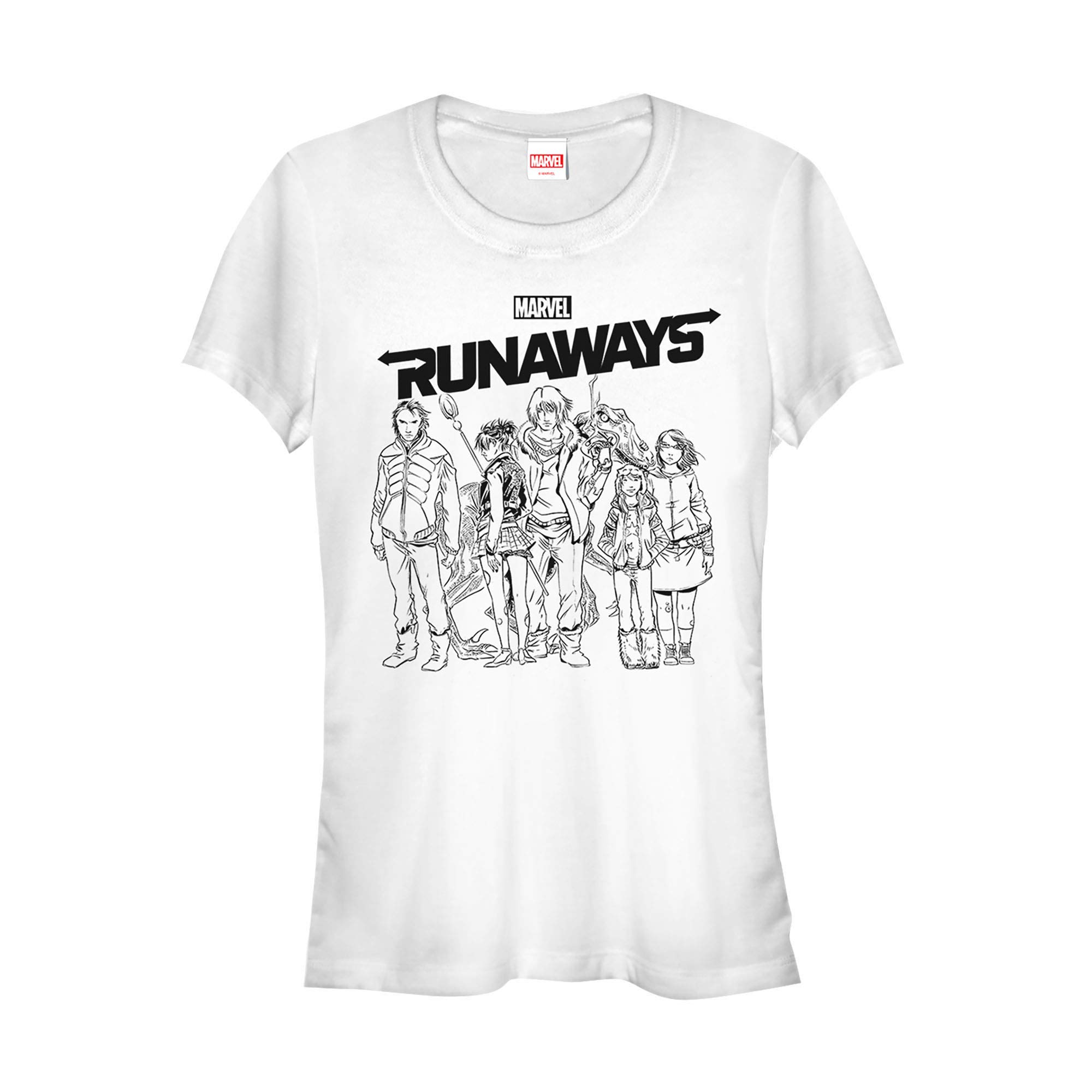 Marvel Junior's Runaways Sleek Team Graphic T-Shirt for Kids | Superhero Cotton Tee | Birthday Gift & Cosplay Outfit