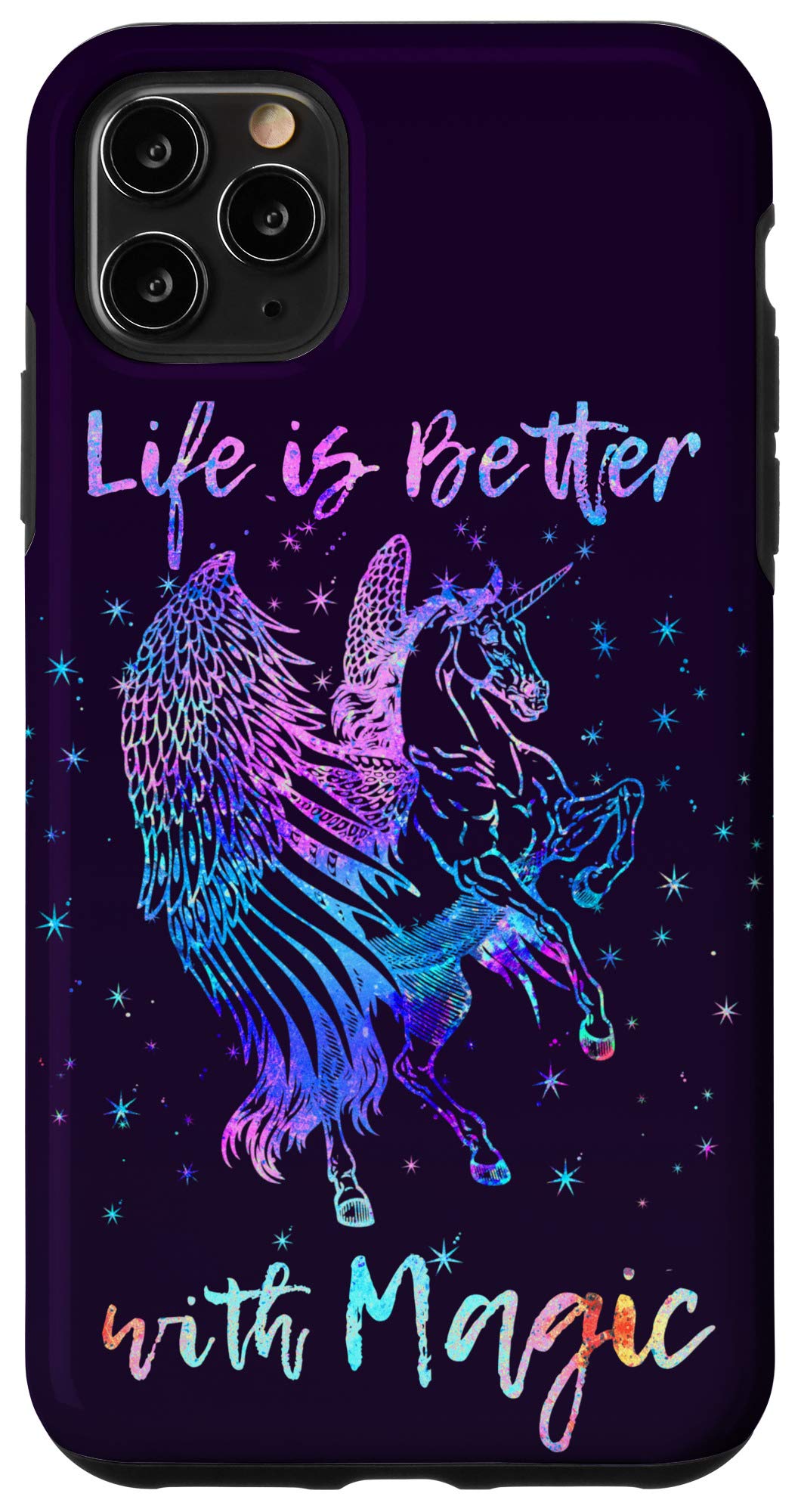 iPhone 11 Pro Max Unicorn Case - Magical Pegasus Design for Women & Girls | Perfect for Everyday Use, School & Gift Giving