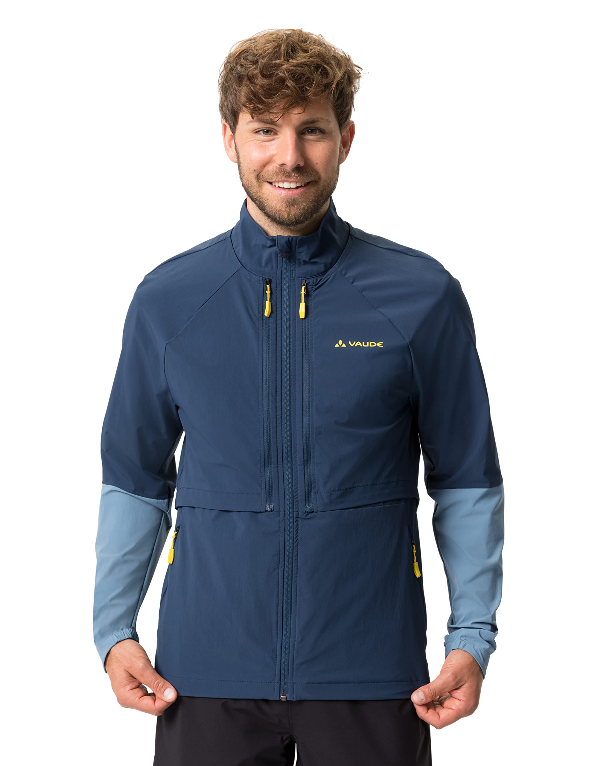 VAUDE Moab ZO Men's Waterproof Hiking Jacket - Lightweight Outdoor Windbreaker for Camping & Mountain Climbing