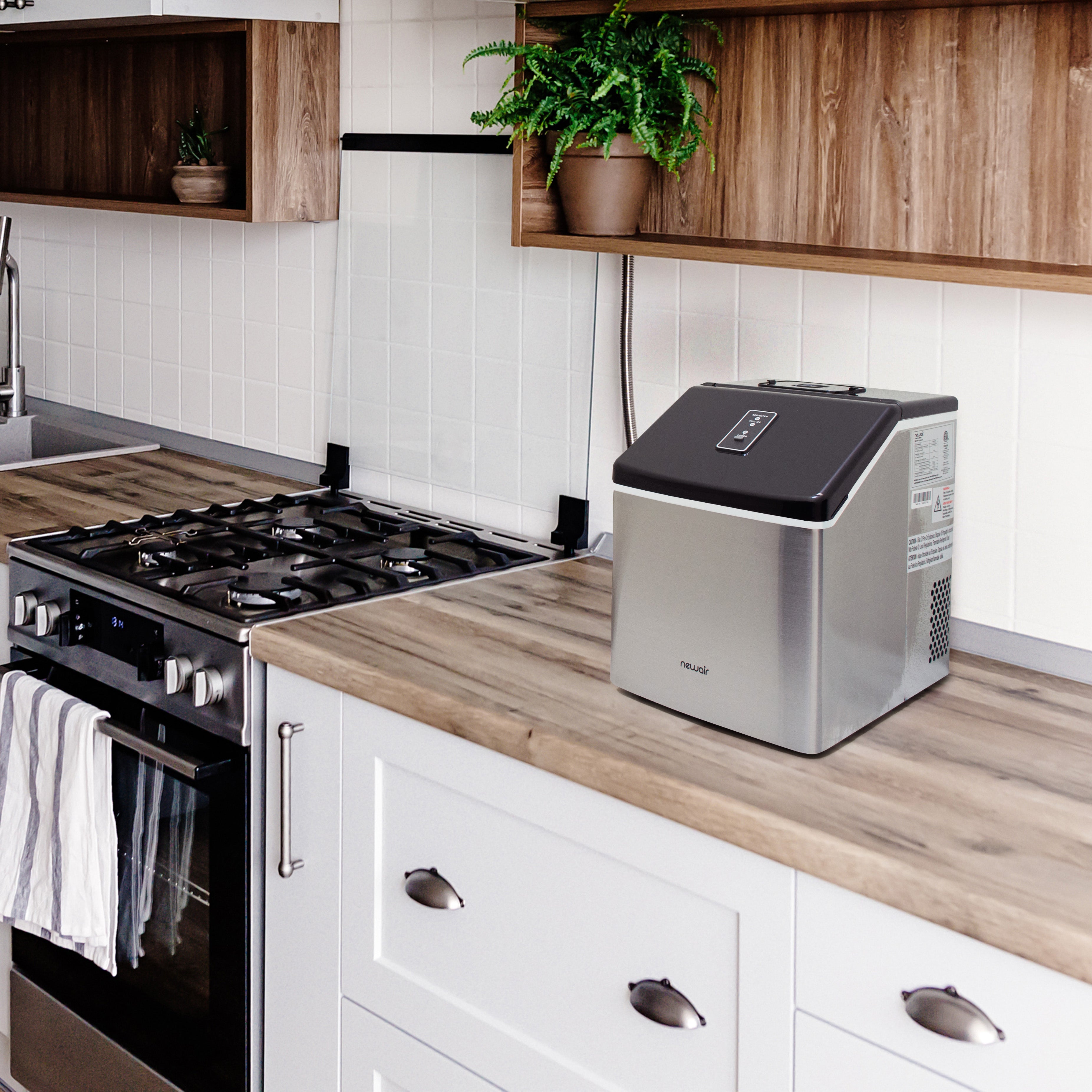 Newair® Stainless Steel Countertop Ice Maker - 40 lbs/Day, Fast & Clear Ice Cubes for Home, Office, Party & Outdoor Use