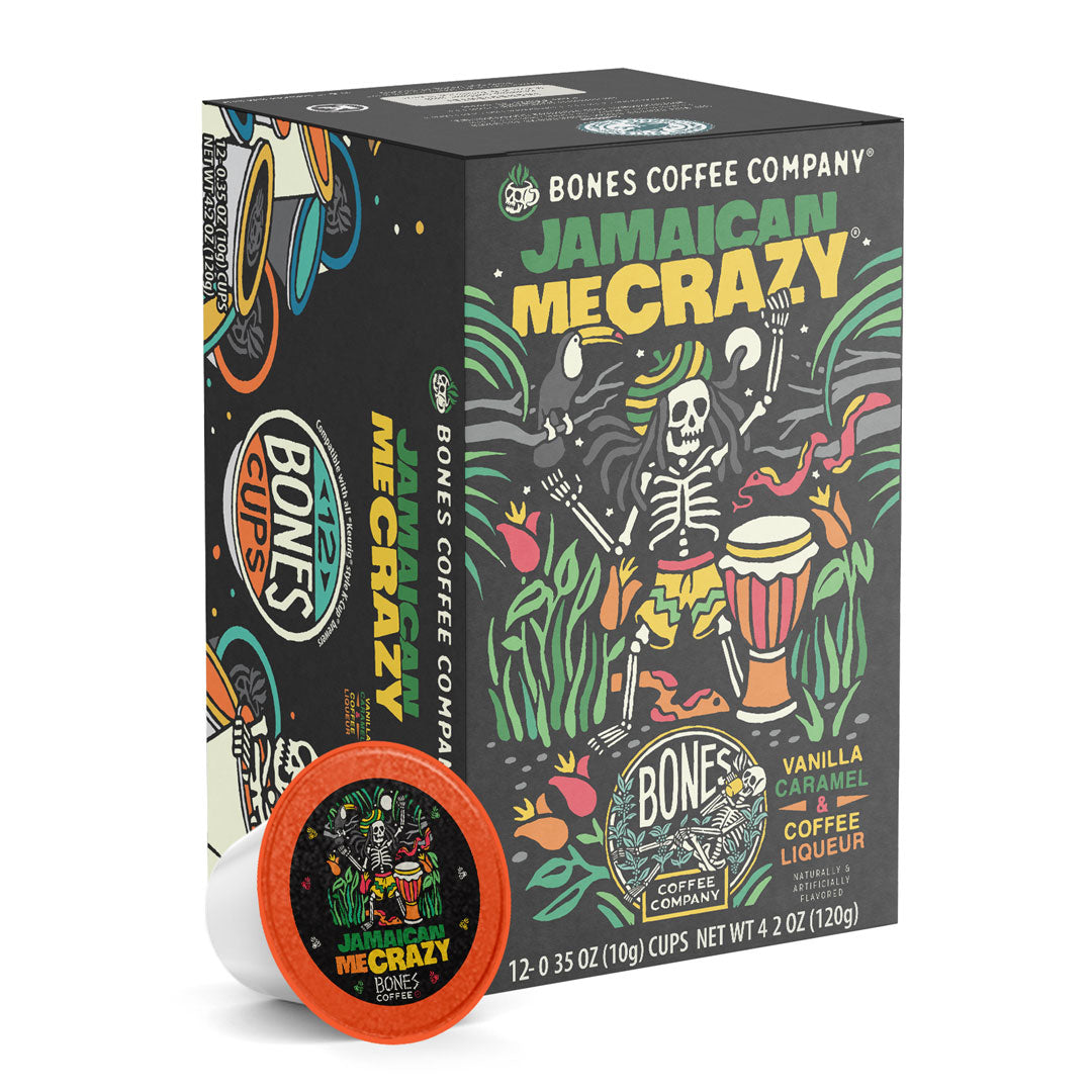 Jamaican Me Crazy® 12-Pack Coffee Mugs - Fun & Colorful Ceramic Cups for Coffee, Tea & Hot Drinks - Perfect for Home, Office & Gifts