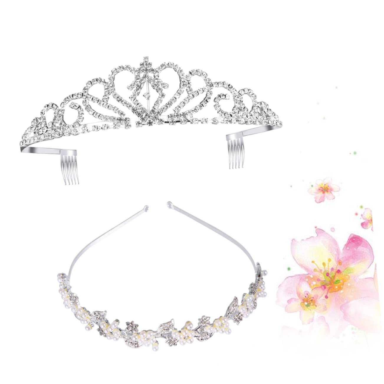 Abaodam 4-Piece Wedding Headband Set - Rhinestone Crystal Bridal Tiara for Bride, Birthday Party, Miss Crown Hair Accessories | Perfect for Weddings, Bachelorette Parties & Special Occasions