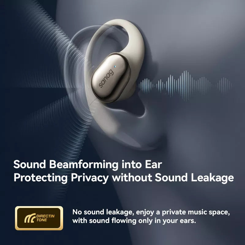 Sanag C16S Wireless Bluetooth Headphones with Ear Hook, Open-Ear Air Conduction - Perfect for Running, Cycling, Gym & Outdoor Sports
