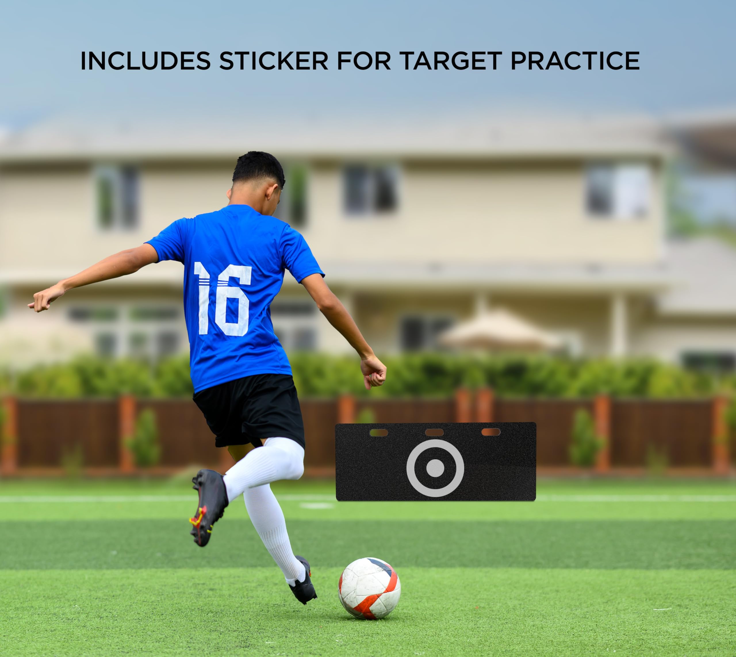 Best Soccer Rebounder Board - Adjustable 2-Angle Kickback Trainer for Passing & Bounce Drills | Perfect for Solo Practice, Team Training & Backyard Soccer Games