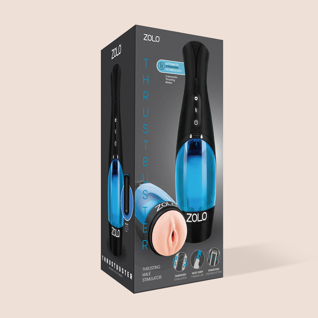 Zolo Thrustbuster - Ultra-Sleek & Lightweight Male Masturbator for Discreet & Pleasurable Solo Play - Perfect for Travel & Home Use