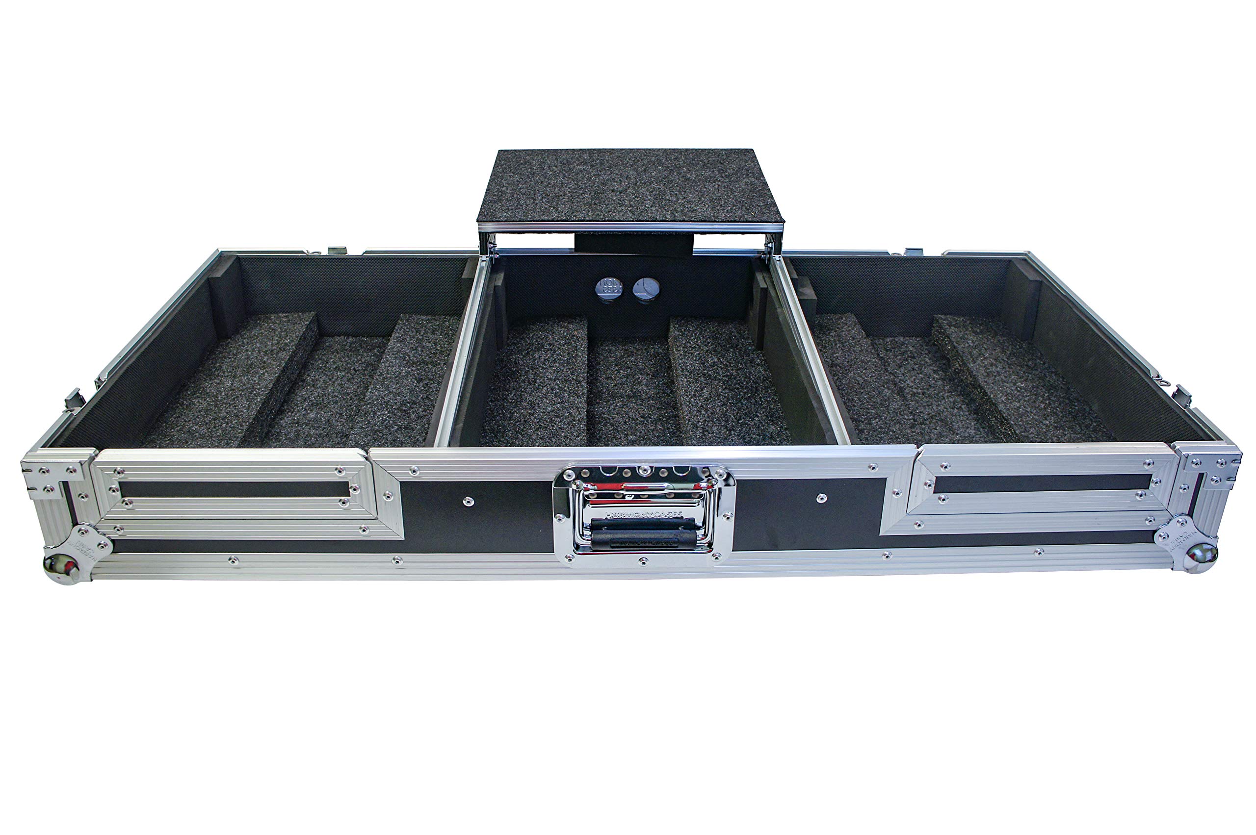 Premium Harmony Audio HC2CDJ3KDJM900WLT Flight Laptop Tray Case for Pioneer DJM-900NXS2 Mixer - Durable DJ Equipment Protection for Travel & Live Performances