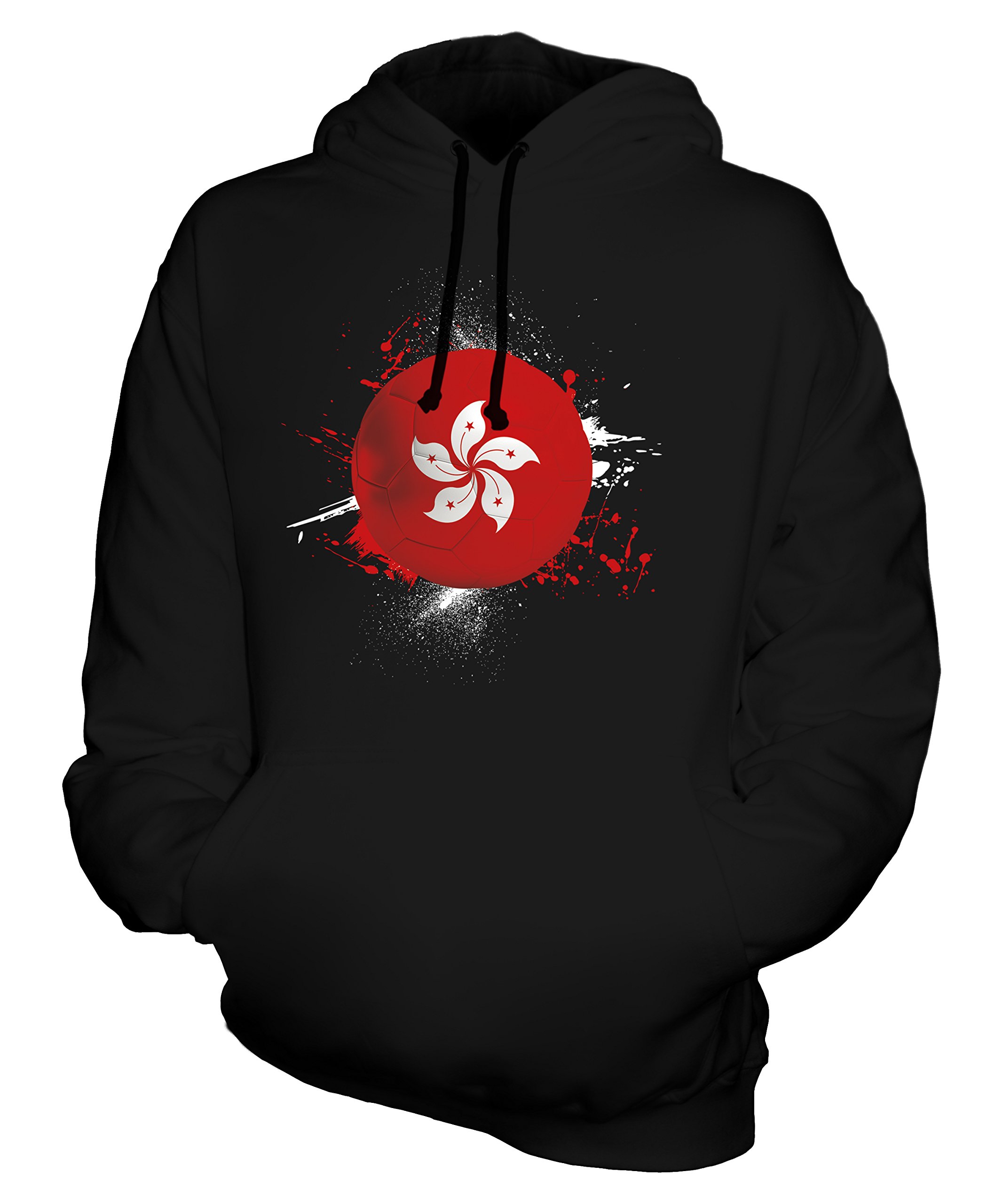 Unisex Hong Kong Football Splatter Hoodie for Men & Women - Perfect for Game Day, Casual Wear & Street Style