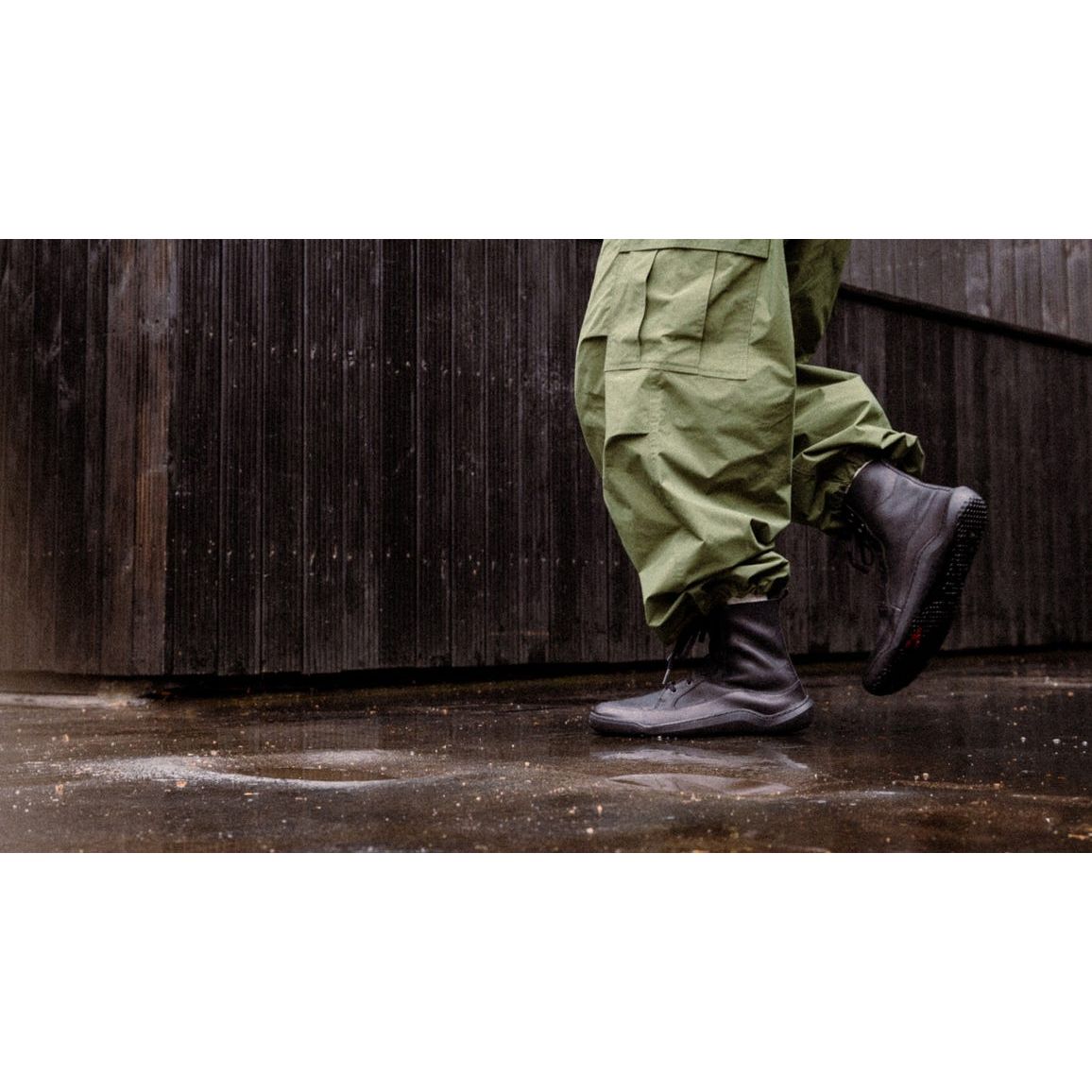 Vivobarefoot Men's Gobi Boot - Waterproof Leather Hiking Boots for Men | Obsidian Black | Barefoot Minimalist Shoes for Outdoor Adventures & Travel