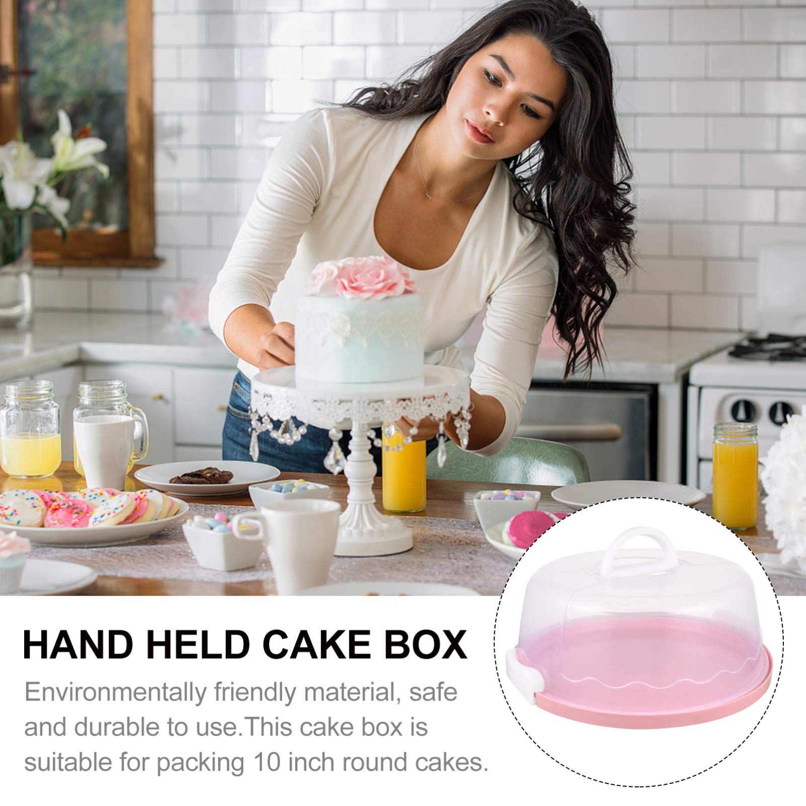 DOITOOL 1pc Portable Cake Storage Box with Lid - Airtight Bakery Container for Cupcakes, Desserts & Pastries - Perfect for Parties, Picnics & Home Baking