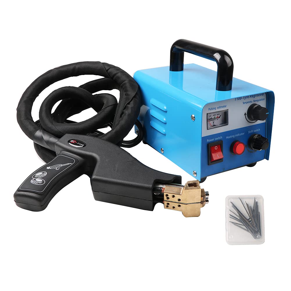 Professional 110V 400W Electric Tire Grooving Machine - Heated Iron Tire Groover Cutter with 20 Blades for Rubber & Tires | Perfect for Tire Repair Shops, Off-Road Vehicles & DIY Tire Maintenance