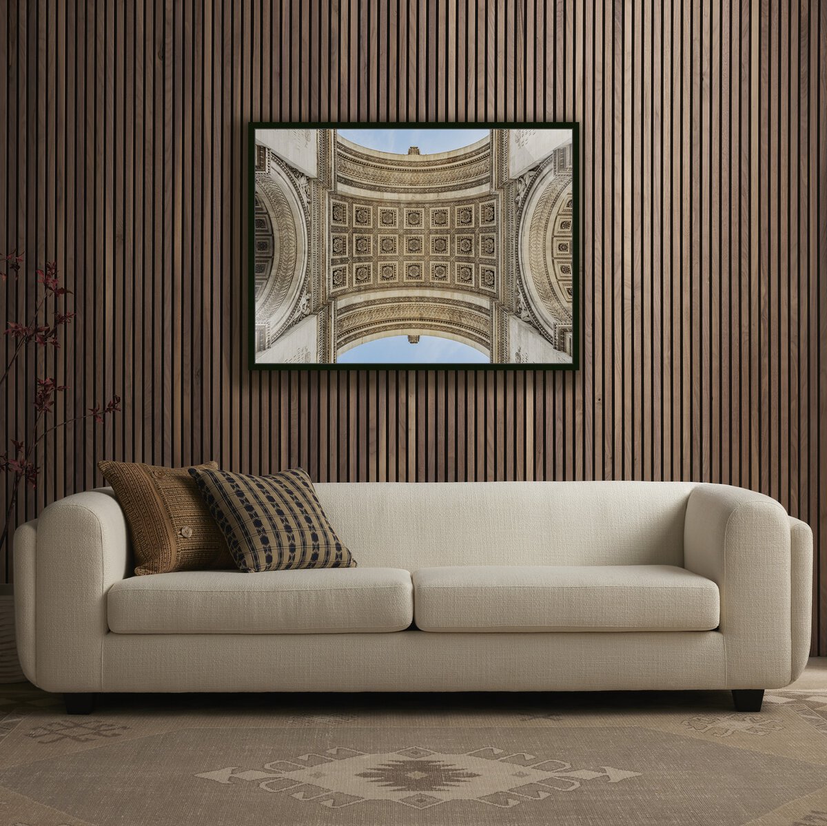 Arc De Triumphe by Guy Sargent - 40x30 Inch Black Maple Framed Metal Wall Art - Perfect for Living Room, Bedroom & Office Decor